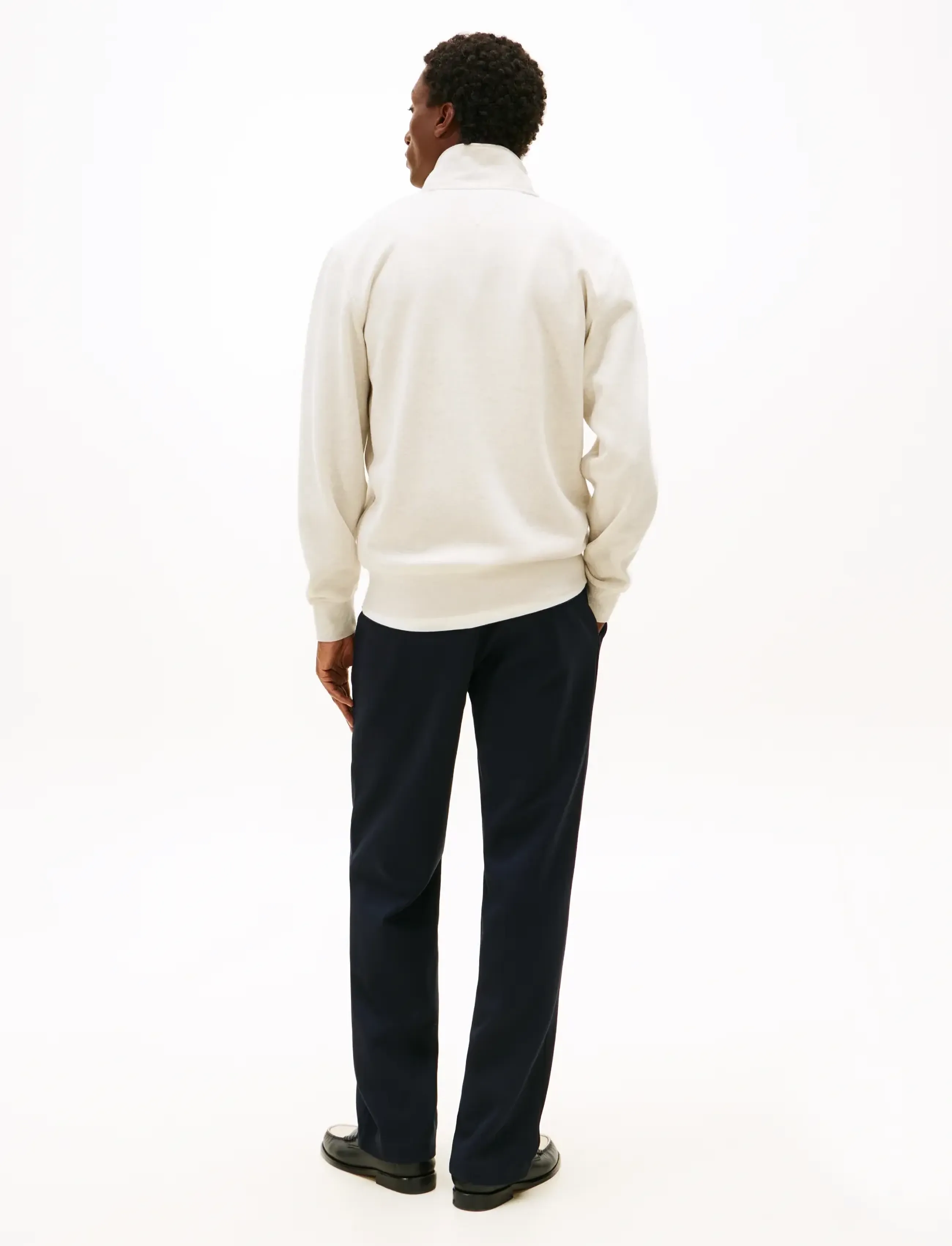 Tommy Hilfiger - ESSENTIAL FLEECE STAND COLLAR - teddy sweaters - heathered oatmilk - 3