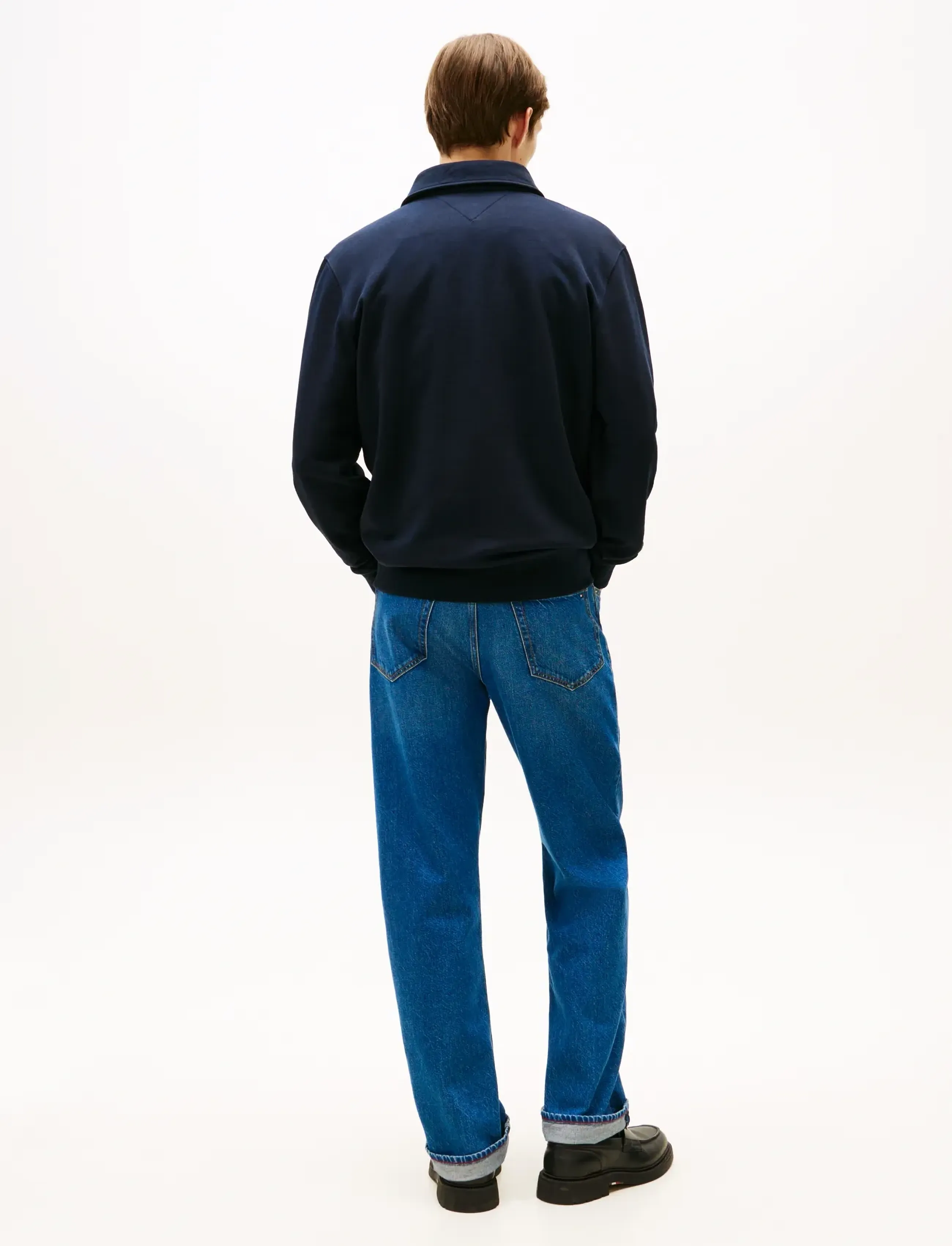 Tommy Hilfiger - ESSENTIAL TERRY POLO SNAP SWEAT - long-sleeved polos - desert sky - 3
