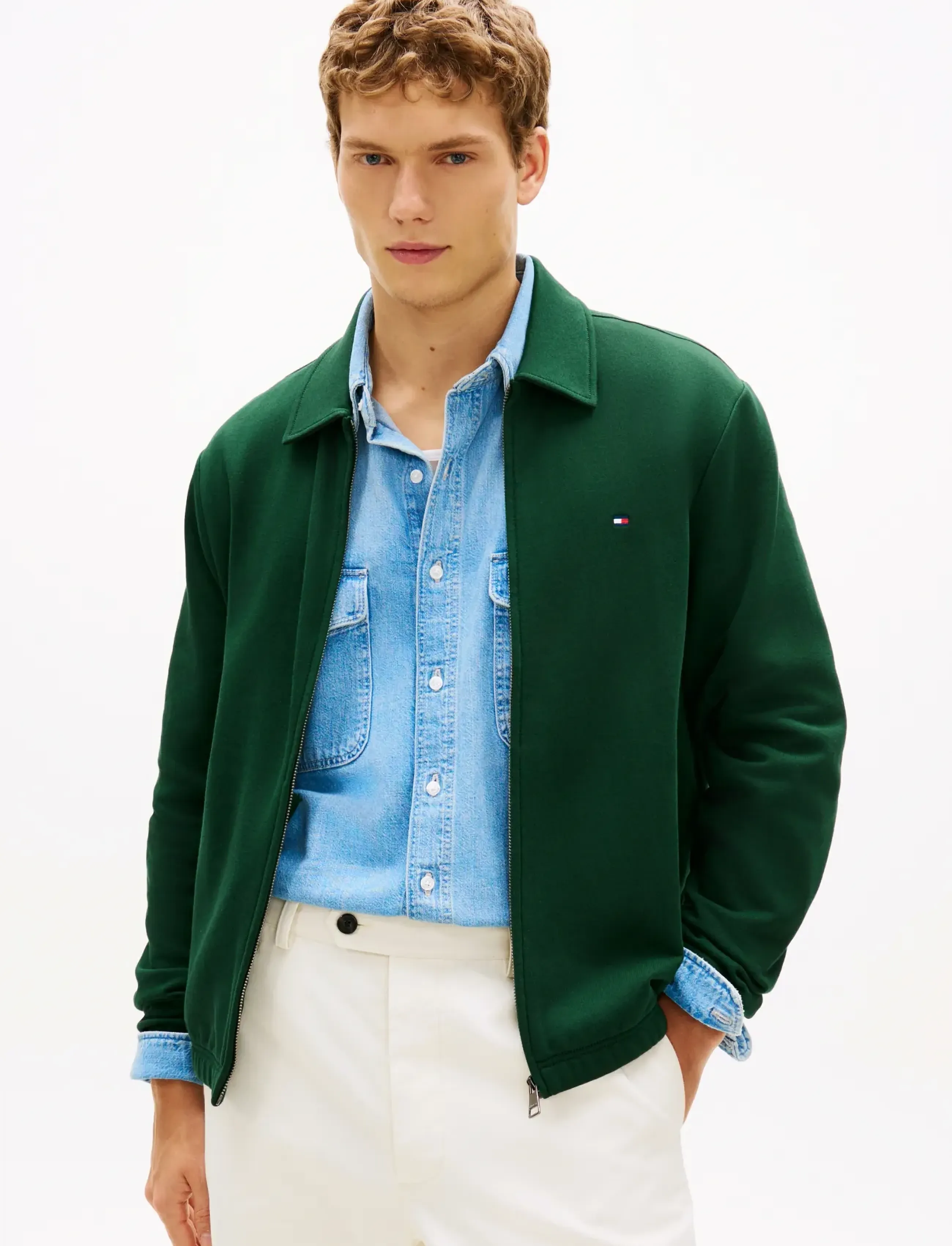 Tommy Hilfiger ESSENTIAL TERRY IVY JACKET - Forårsjakker - NOCTURNAL GREEN / green