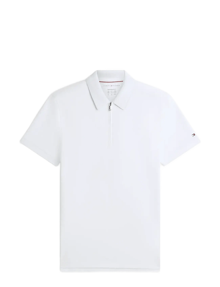 Tommy Hilfiger - DC PERFORMANCE ZIP POLO - kortärmade pikéer - breezy blue white - 1