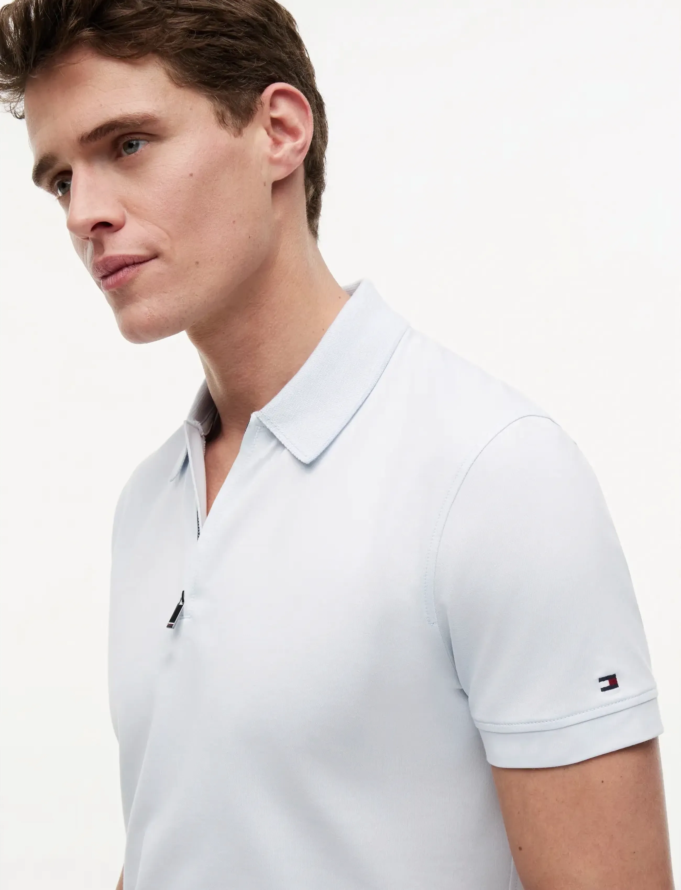 Tommy Hilfiger - DC PERFORMANCE ZIP POLO - kurzärmelig - breezy blue white - 3