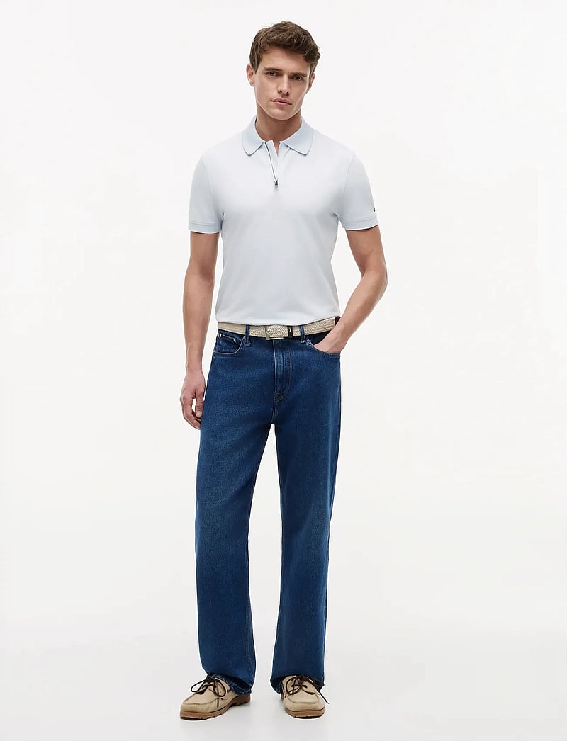 Tommy Hilfiger - DC PERFORMANCE ZIP POLO - kortärmade pikéer - breezy blue white - 4