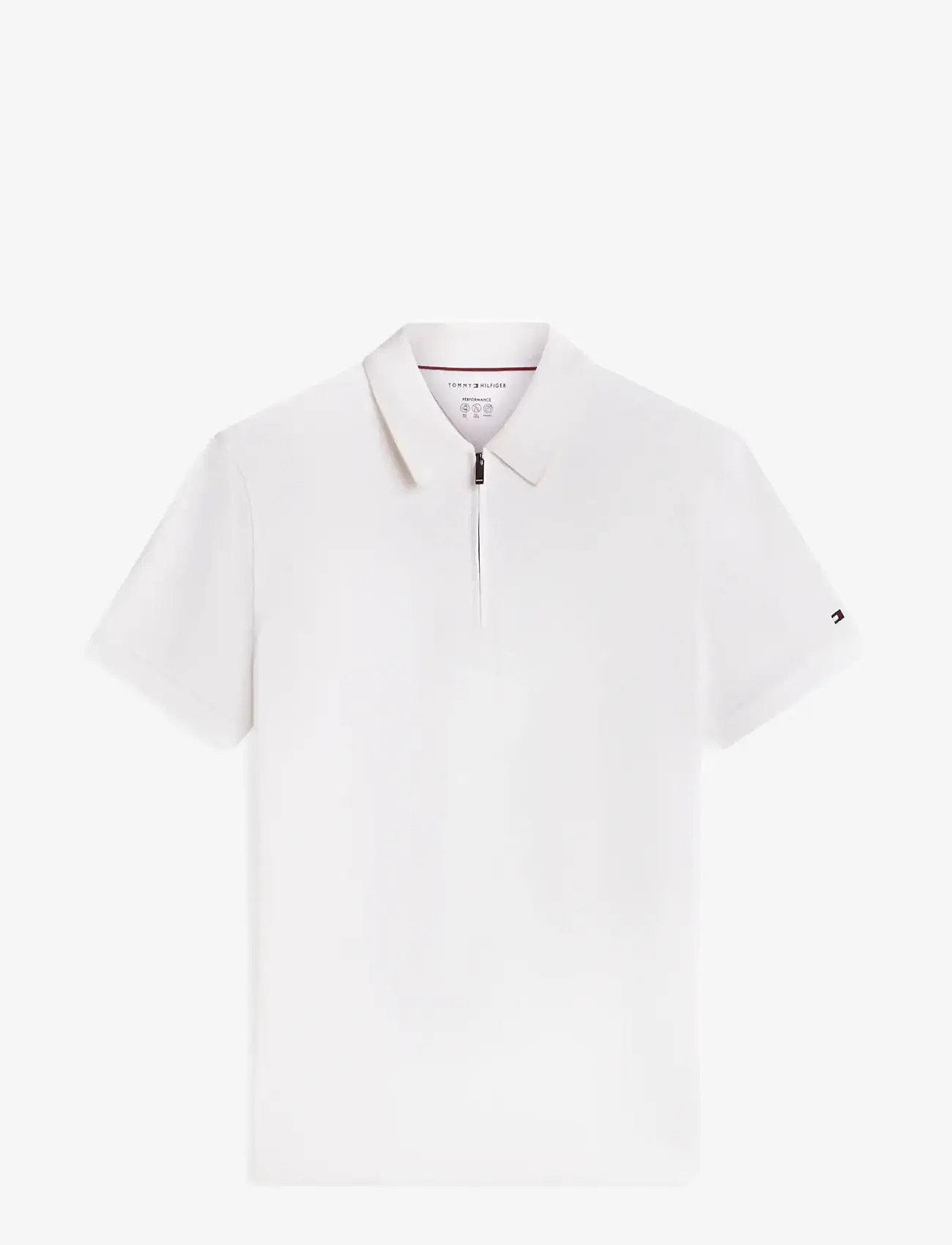 Tommy Hilfiger - DC PERFORMANCE ZIP POLO - kortärmade pikéer - ivory white - 1