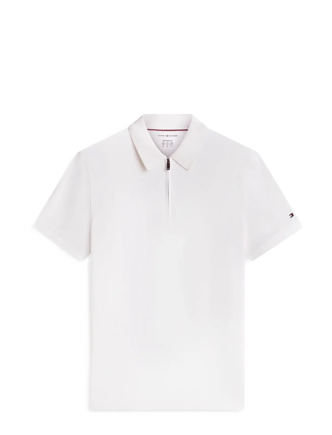 DC PERFORMANCE ZIP POLO - IVORY WHITE