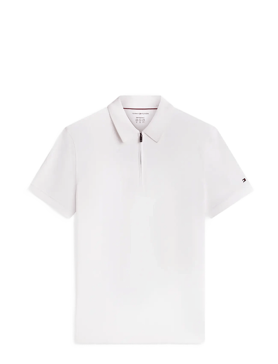 Tommy Hilfiger - DC PERFORMANCE ZIP POLO - kortärmade pikéer - ivory white - 1