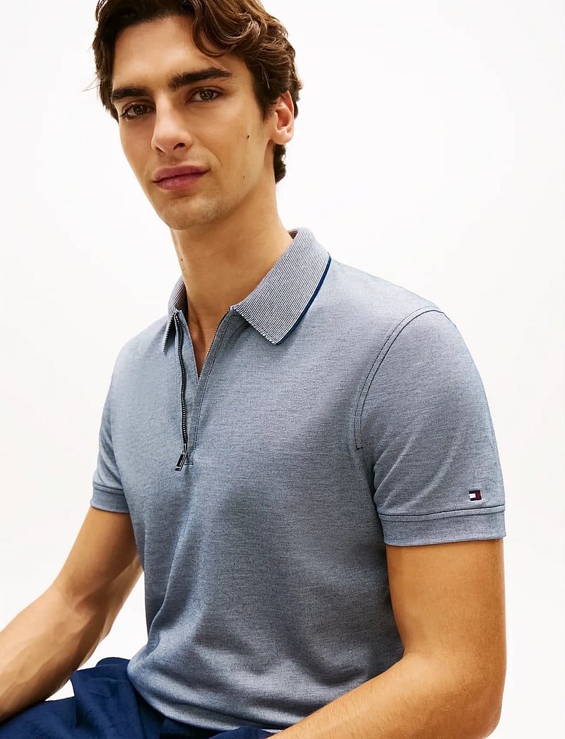 Tommy Hilfiger - DC PERFORMANCE ZIP POLO - kortärmade pikéer - navy iris white - 4
