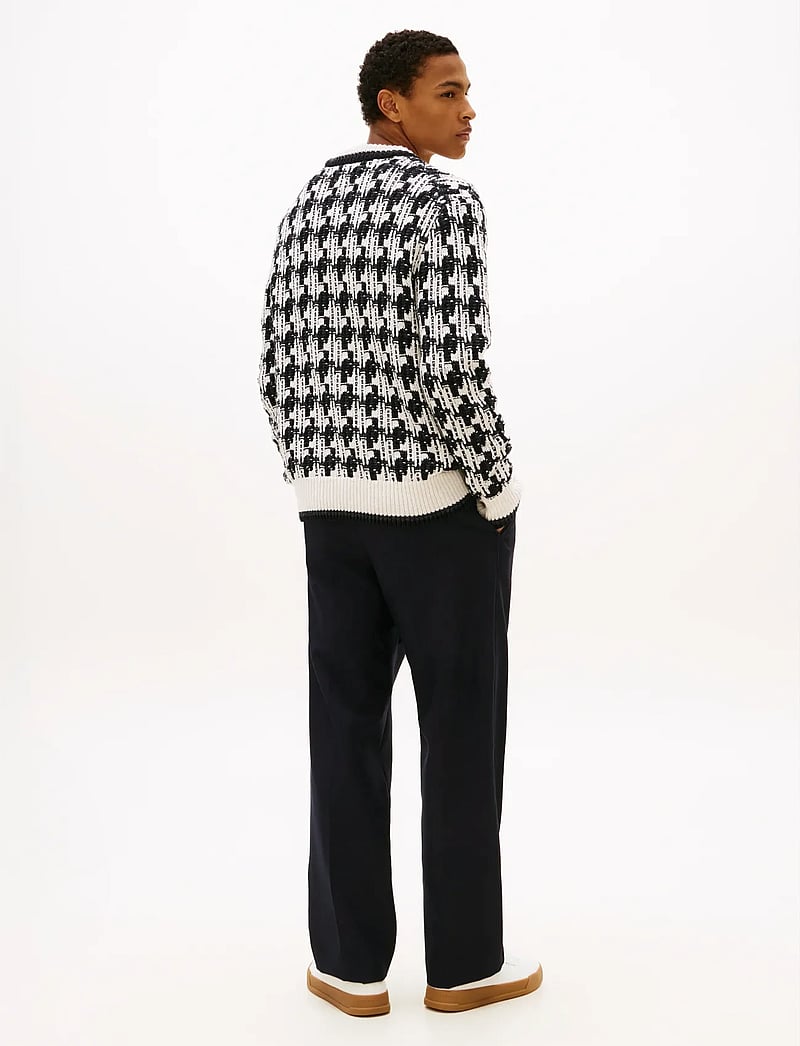 Tommy Hilfiger - DC HOUNDSTOOTH SWEATER - rund hals - black ivory petal - 2