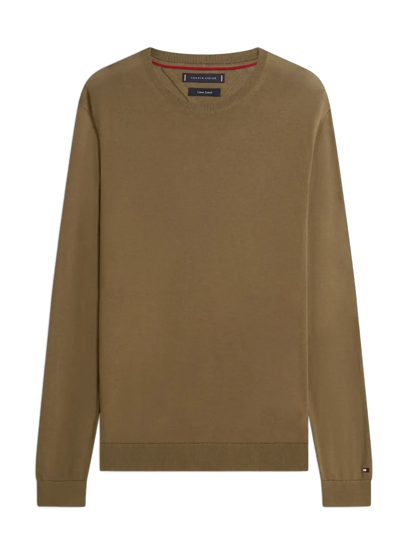 Tommy Hilfiger DC COTTON/LYOCELL CNECK - Tøj - ARMY GREEN / khaki/green
