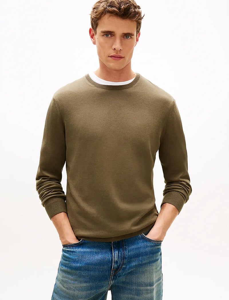 Tommy Hilfiger - DC COTTON/LYOCELL CNECK - Ümmarguse kaelusega kudumid - army green - 0