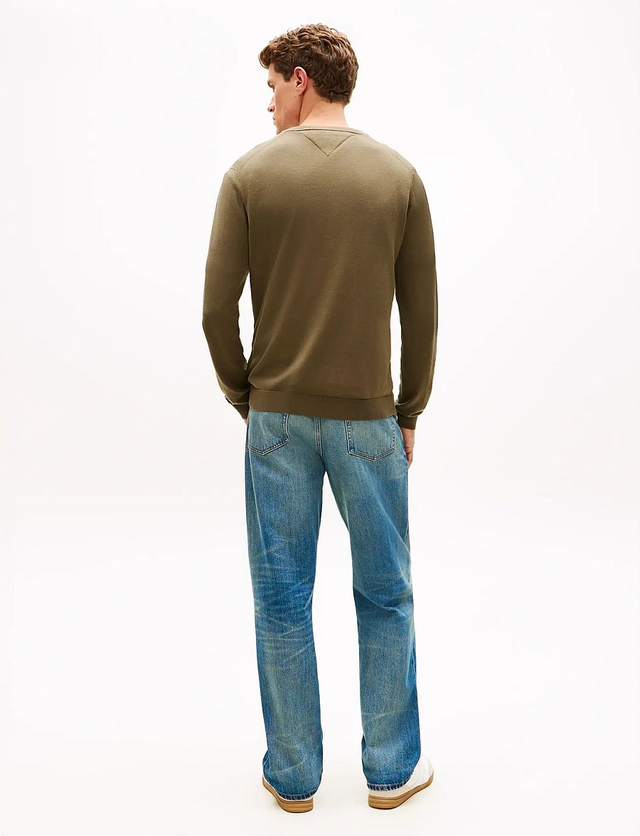 Tommy Hilfiger - DC COTTON/LYOCELL CNECK - rundhals - army green - 2
