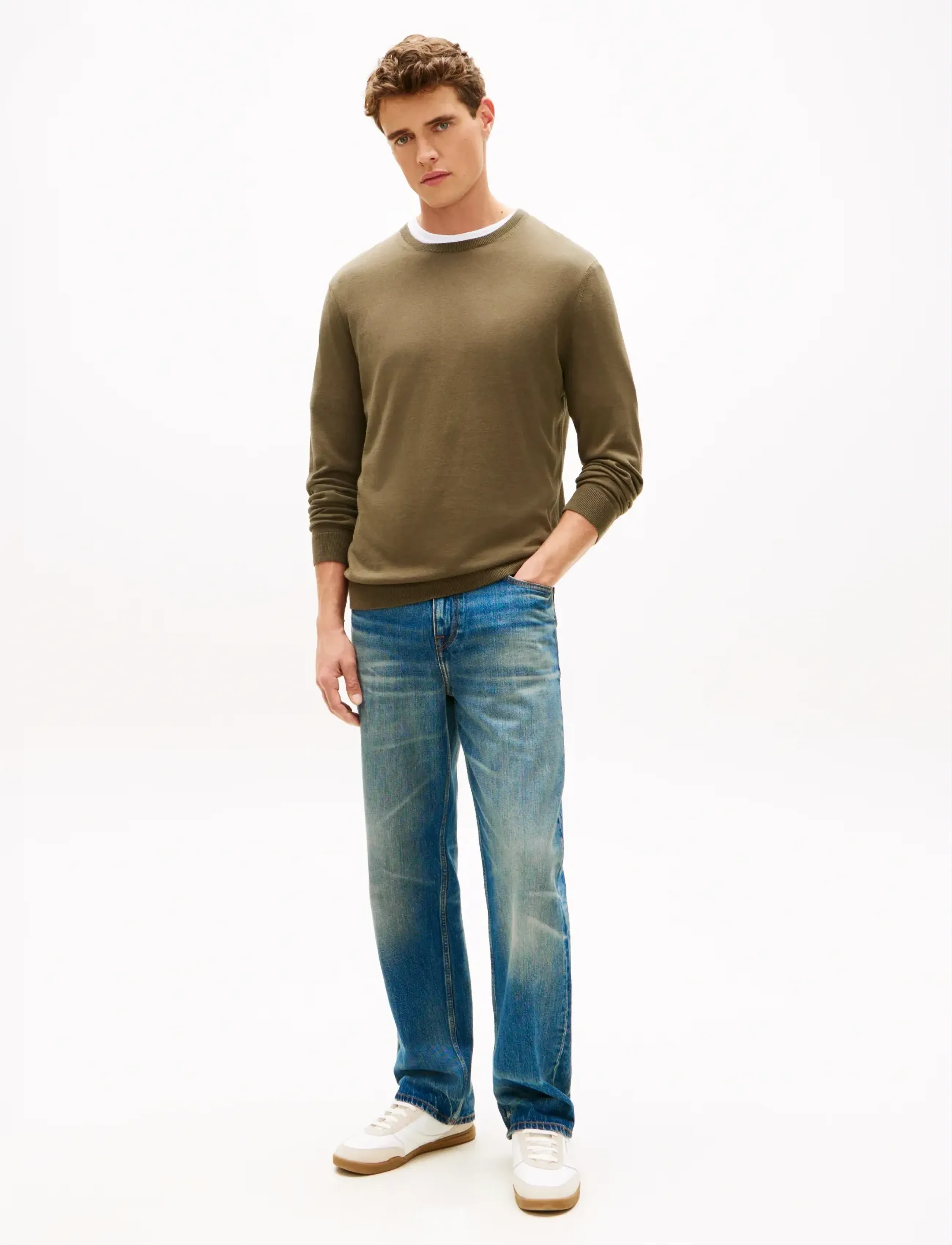 Tommy Hilfiger - DC COTTON/LYOCELL CNECK - round necks - army green - 3