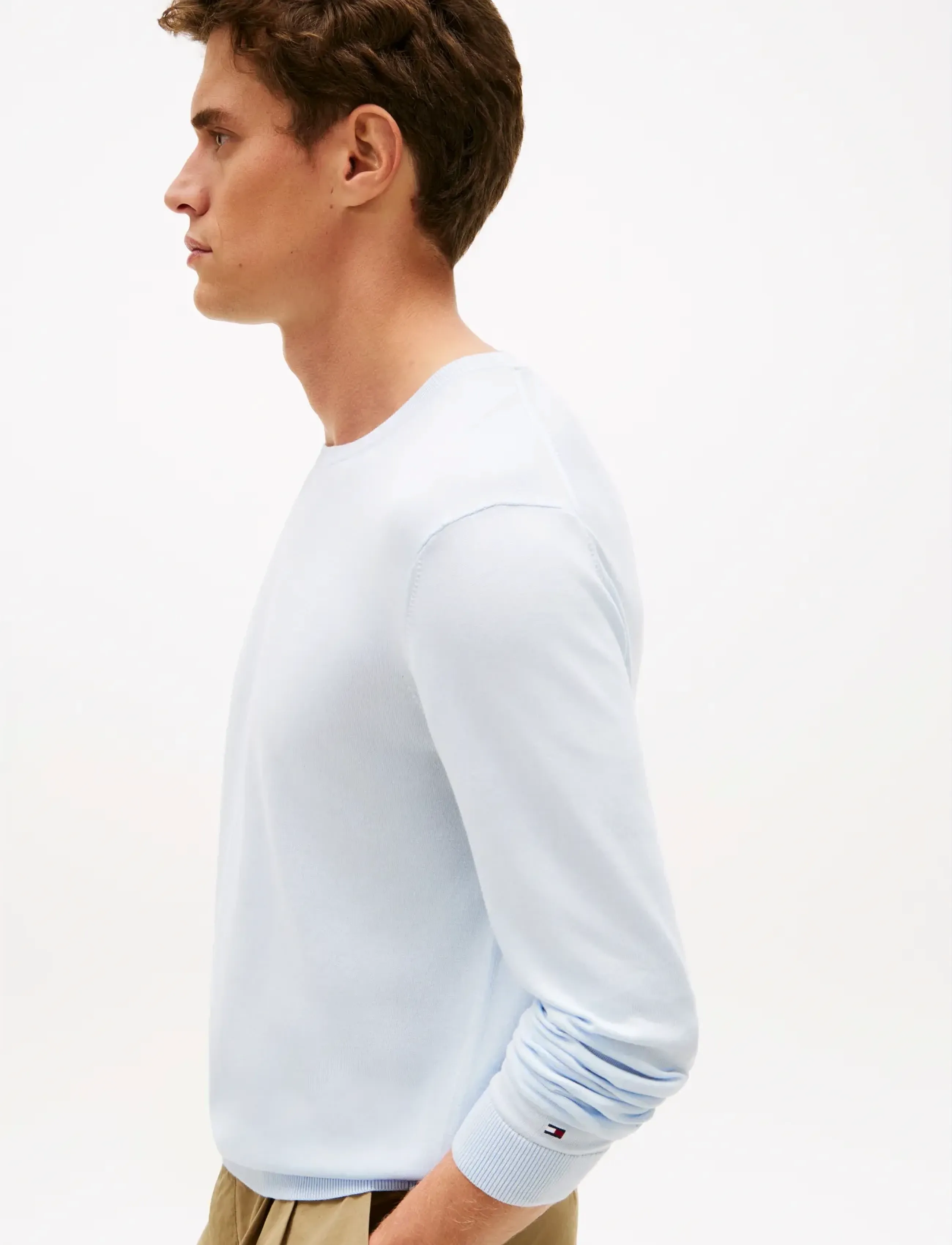 Tommy Hilfiger - DC COTTON/LYOCELL CNECK - rundhals - breezy blue - 4