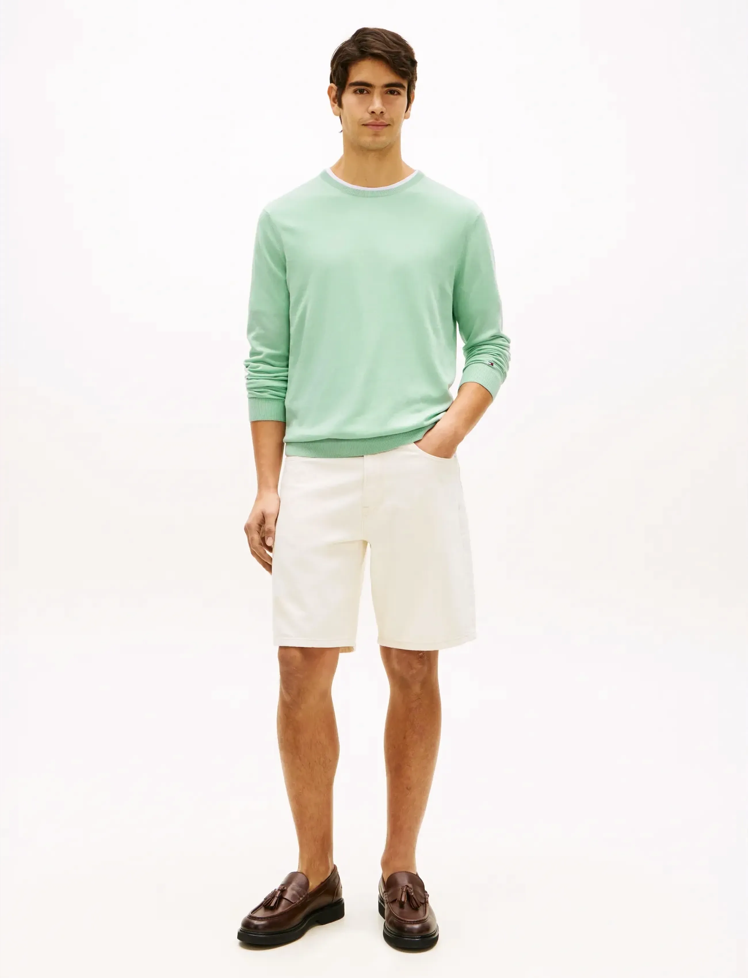 Tommy Hilfiger - DC COTTON/LYOCELL CNECK - Ümmarguse kaelusega kudumid - crushed mint - 3