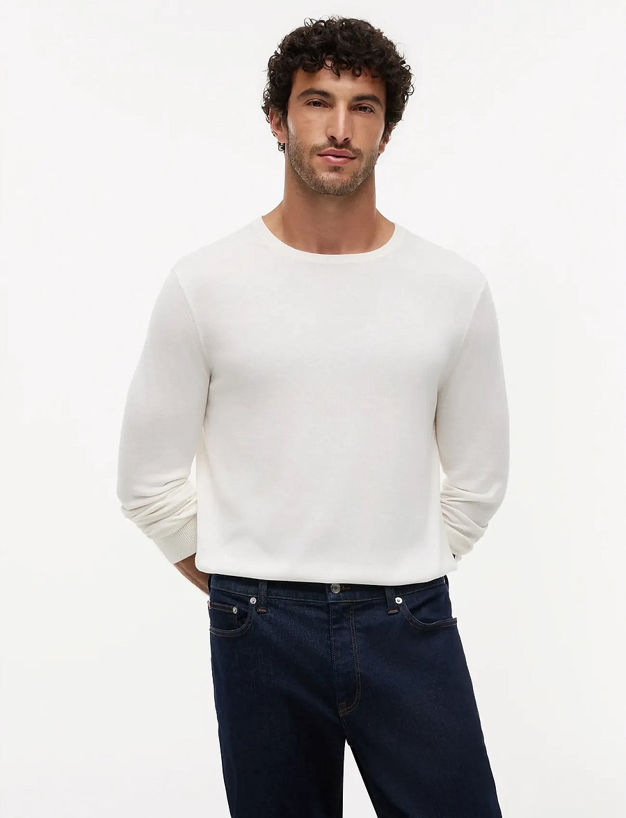 Tommy Hilfiger - DC COTTON/LYOCELL CNECK - Ümmarguse kaelusega kudumid - ivory - 0