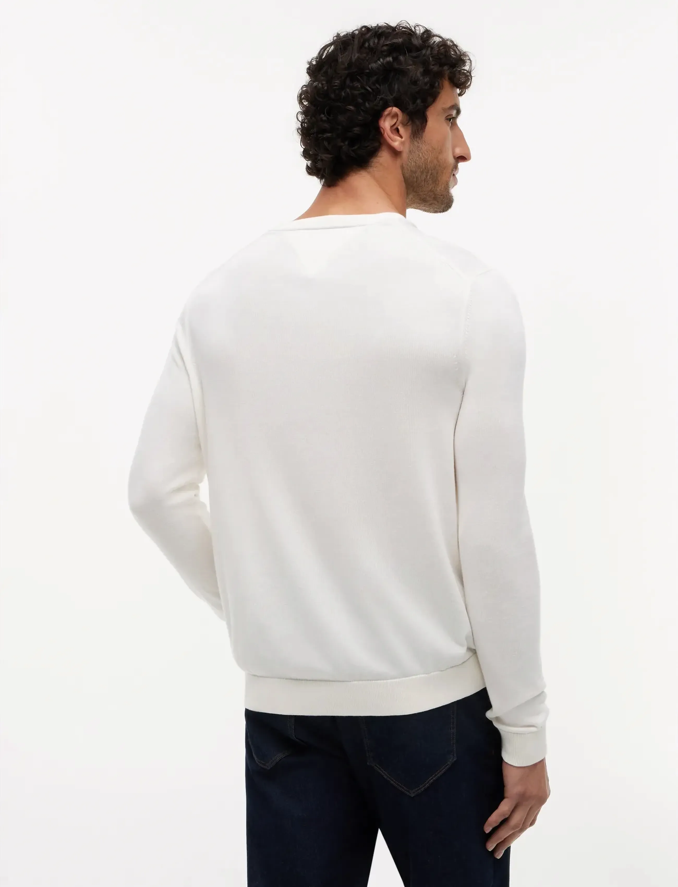 Tommy Hilfiger - DC COTTON/LYOCELL CNECK - round necks - ivory - 2