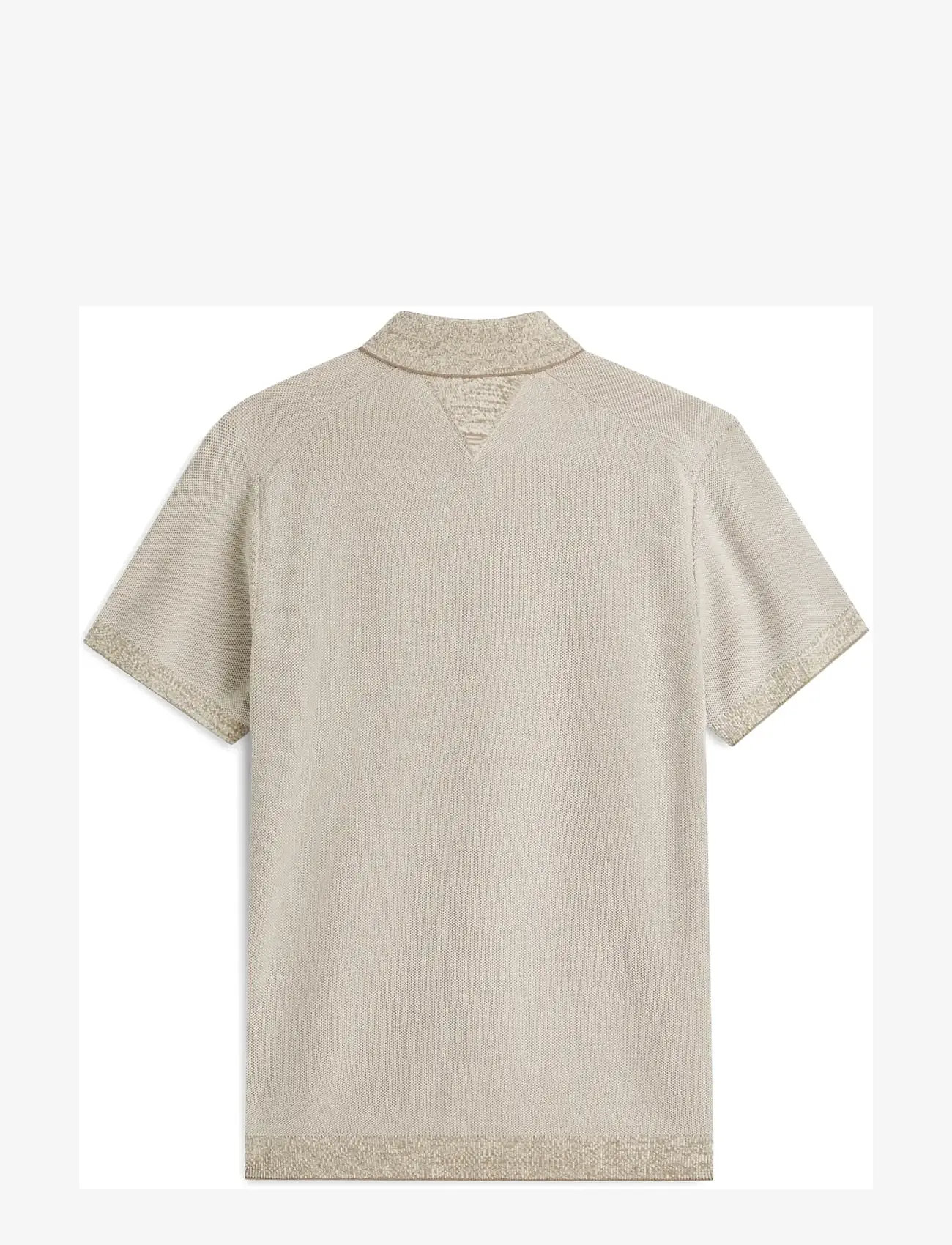 Tommy Hilfiger - DC COTTON/LYOCELL HONEYCOMB POLO - short-sleeved polos - ivory petal - 1