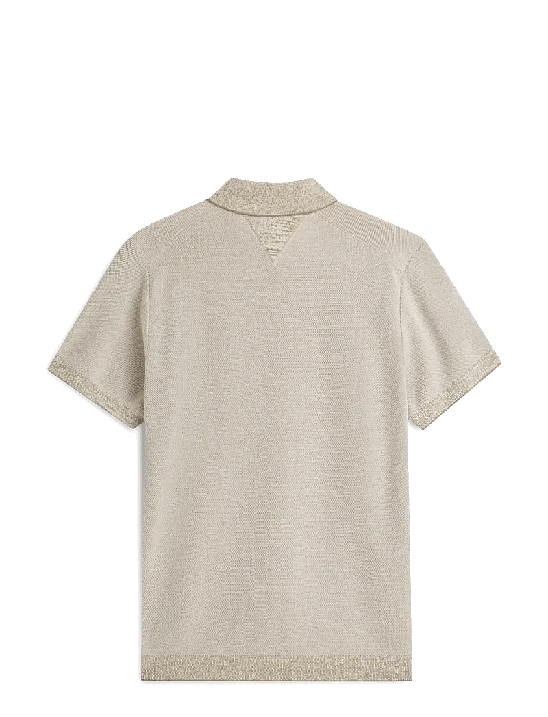 Tommy Hilfiger - DC COTTON/LYOCELL HONEYCOMB POLO - short-sleeved polos - ivory petal - 1
