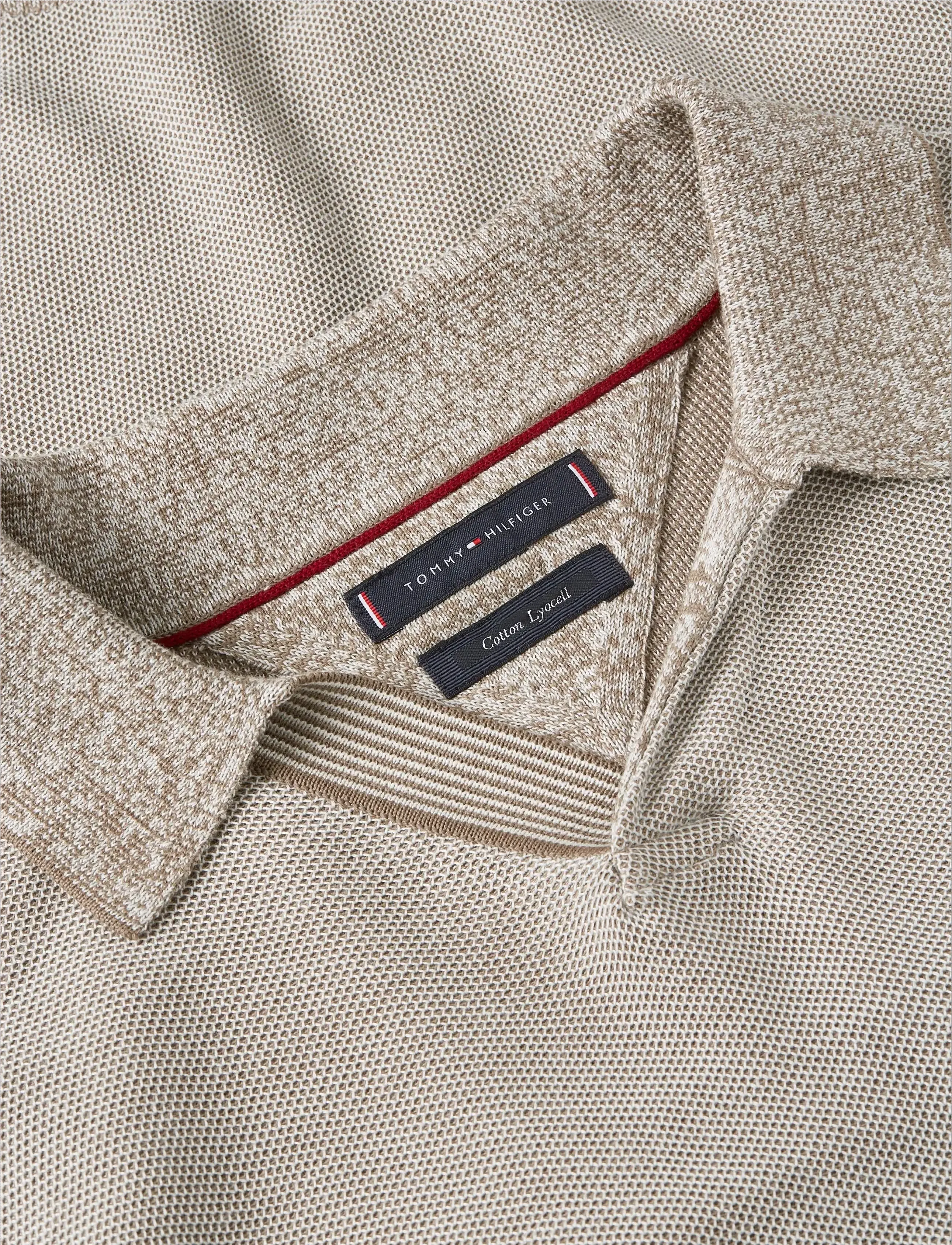 Tommy Hilfiger - DC COTTON/LYOCELL HONEYCOMB POLO - kurzärmelig - ivory petal - 2