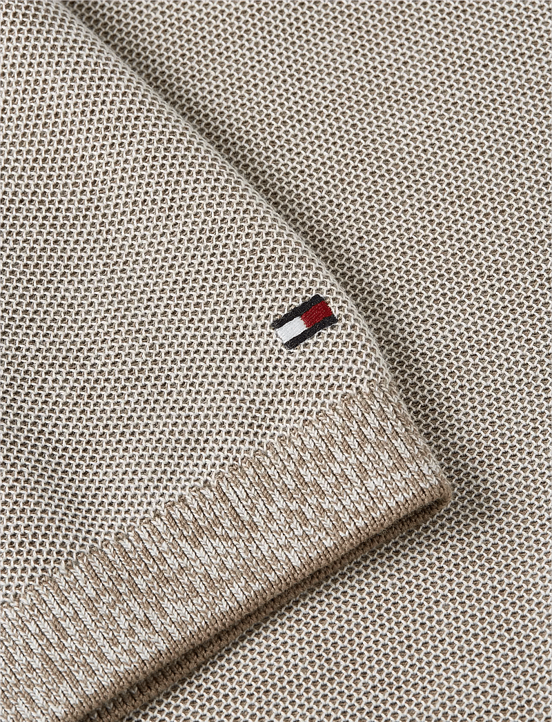 Tommy Hilfiger - DC COTTON/LYOCELL HONEYCOMB POLO - short-sleeved polos - ivory petal - 3