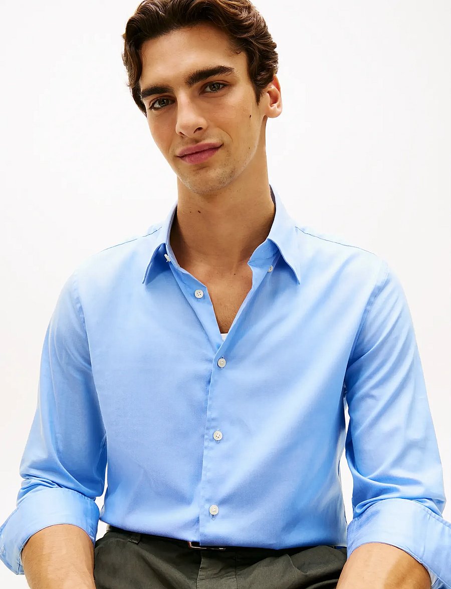 Tommy Hilfiger - DC FLEX COLLAR BD TWILL SHIRT - oxfordi särgid - blue bell - 4