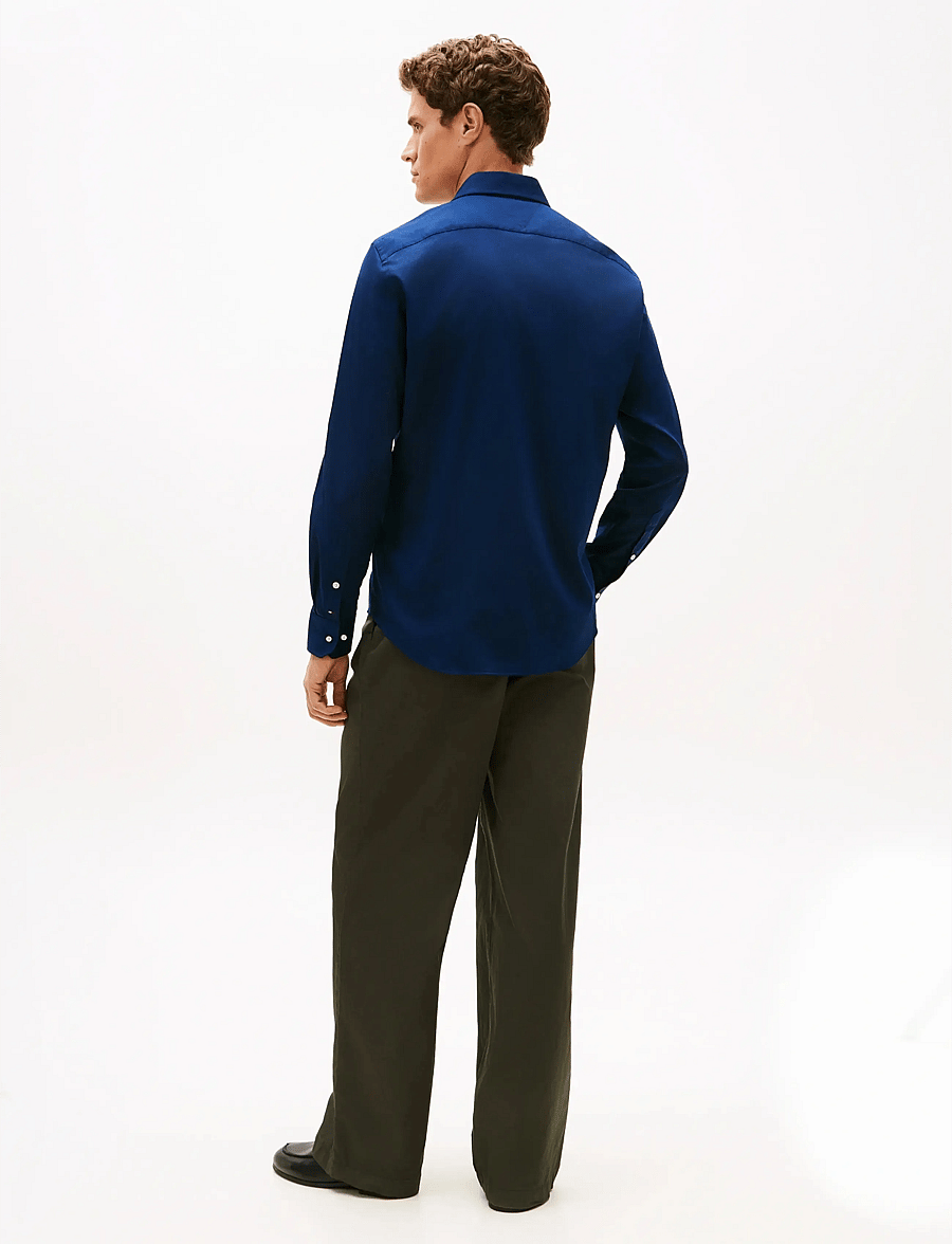 Tommy Hilfiger - DC FLEX COLLAR BD TWILL SHIRT - oxford-skjortor - carbon navy - 2