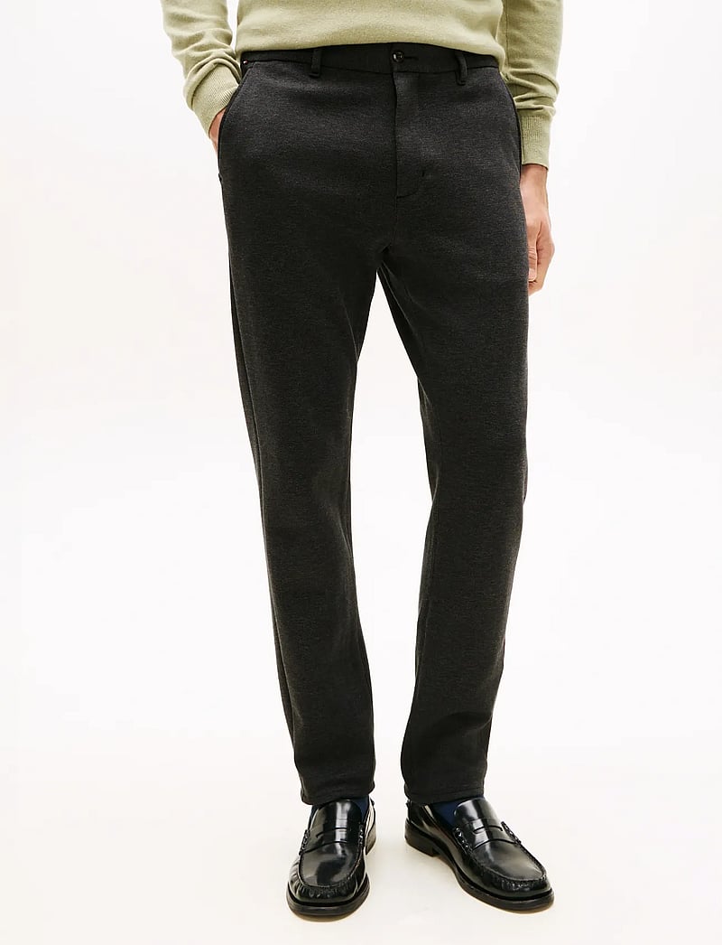 Tommy Hilfiger - HARLEM PO KNIT TWO TONE YD - casual byxor - hydrogen grey - 0