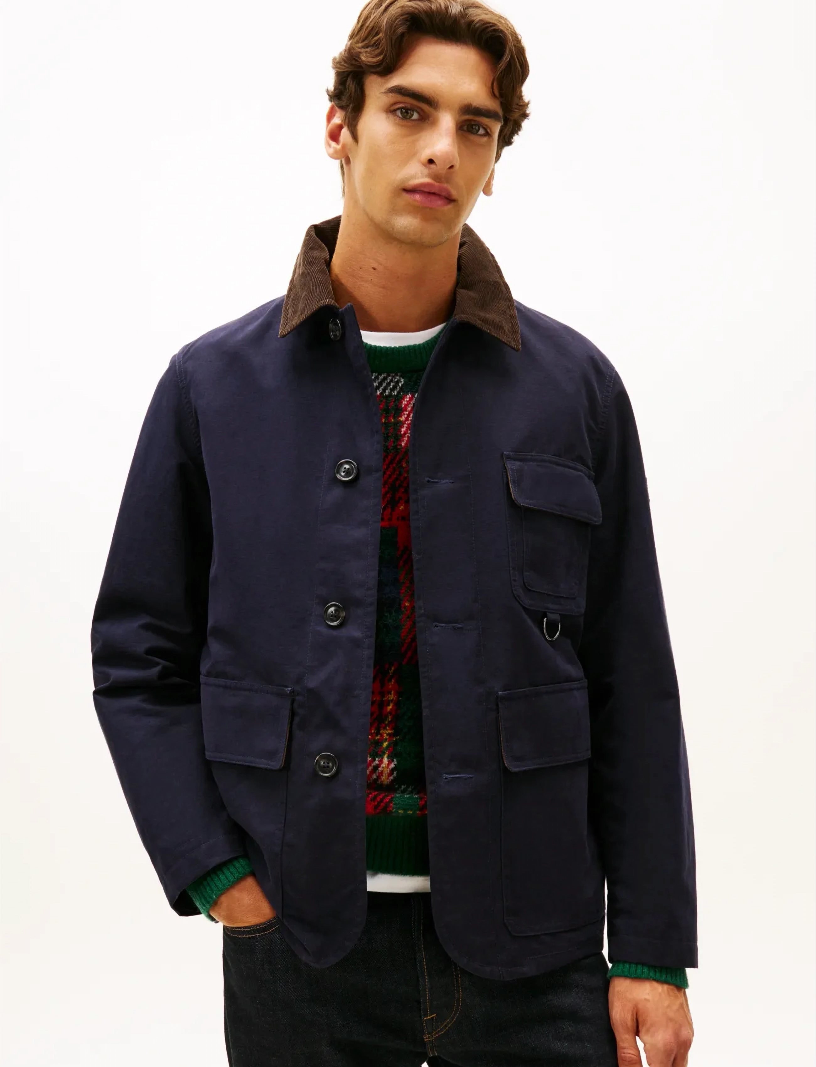 Tommy Hilfiger Waxed Barn Jacket, XL, Jackets, Marineblau - Parkas, Männerswear
