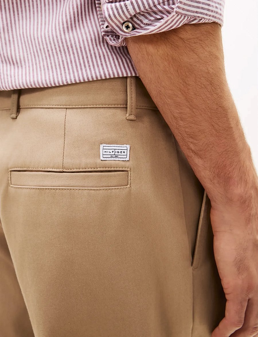 Tommy Hilfiger - MURRAY 2PLT MERCERIZED COTTON - Ülikonnapüksid - coastal taupe - 4