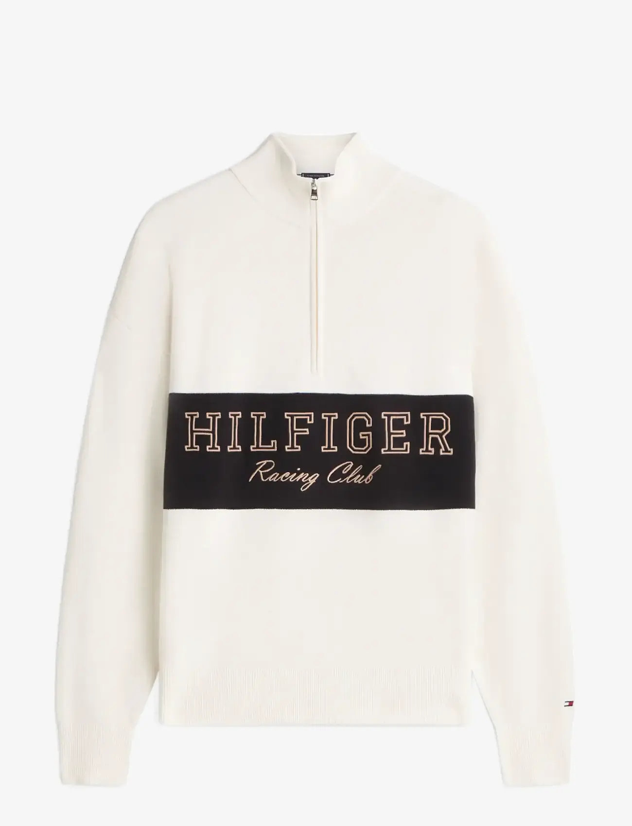 Tommy Hilfiger - MODERN ATHLEISURE ZIP MOCK - half zip-trøjer - ivory petal - 1