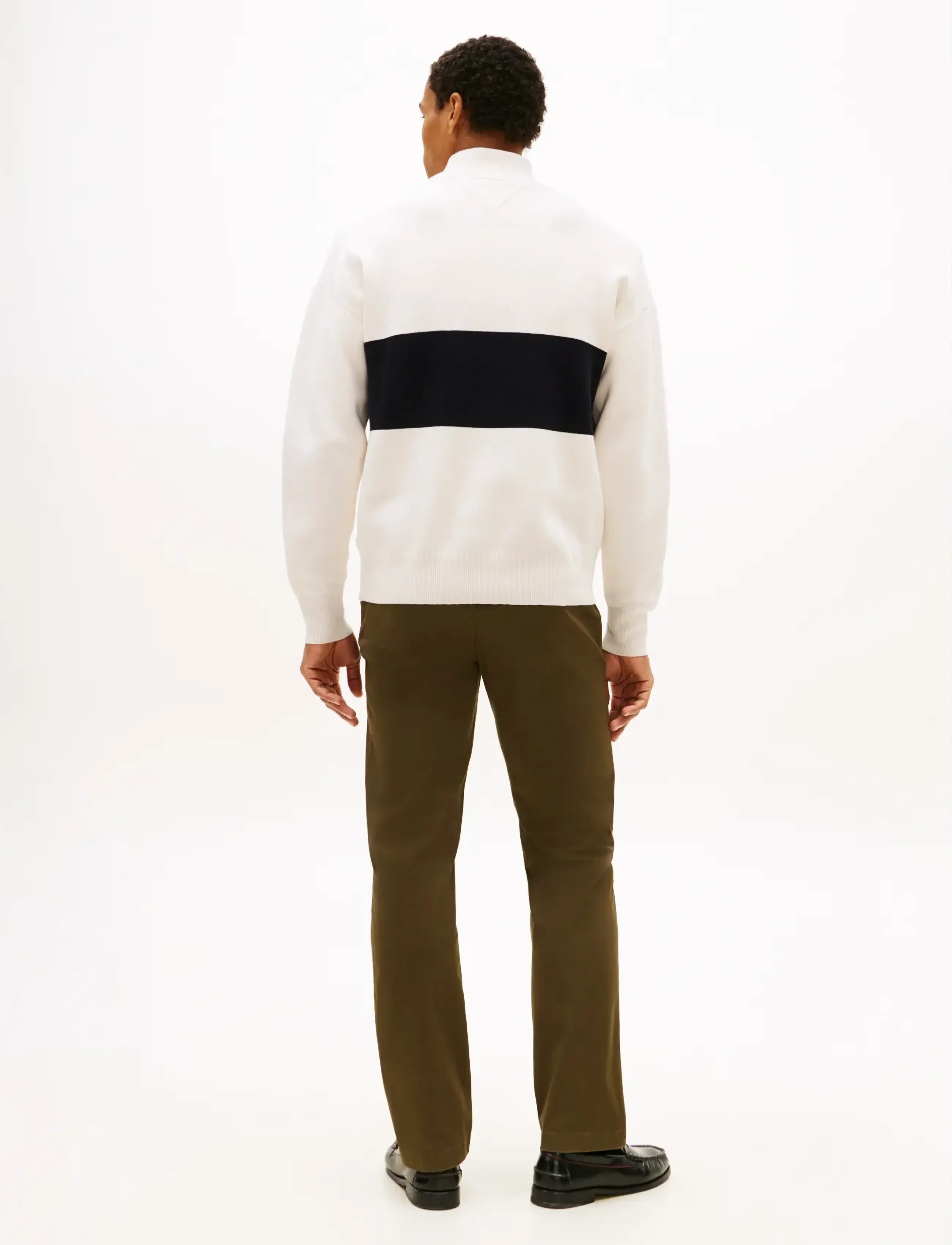 Tommy Hilfiger - MODERN ATHLEISURE ZIP MOCK - puolivetoketjulliset neuleet - ivory petal - 3