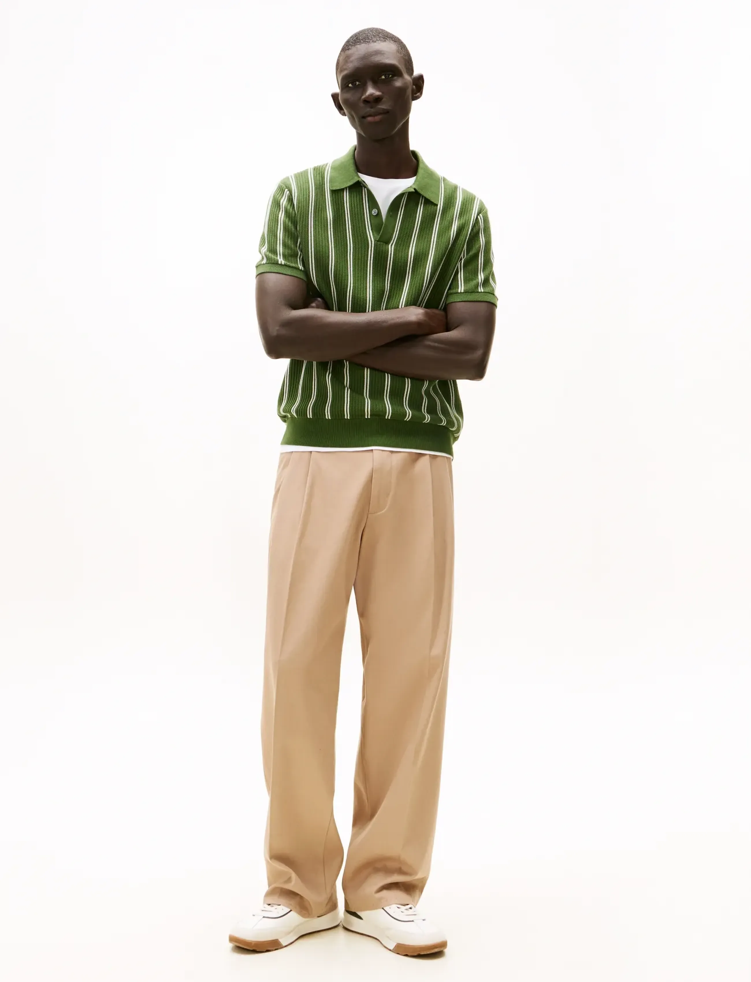 Tommy Hilfiger - KNITTED VERTICAL STRIPE SS POLO - polos en tricot - mountain pine - 2