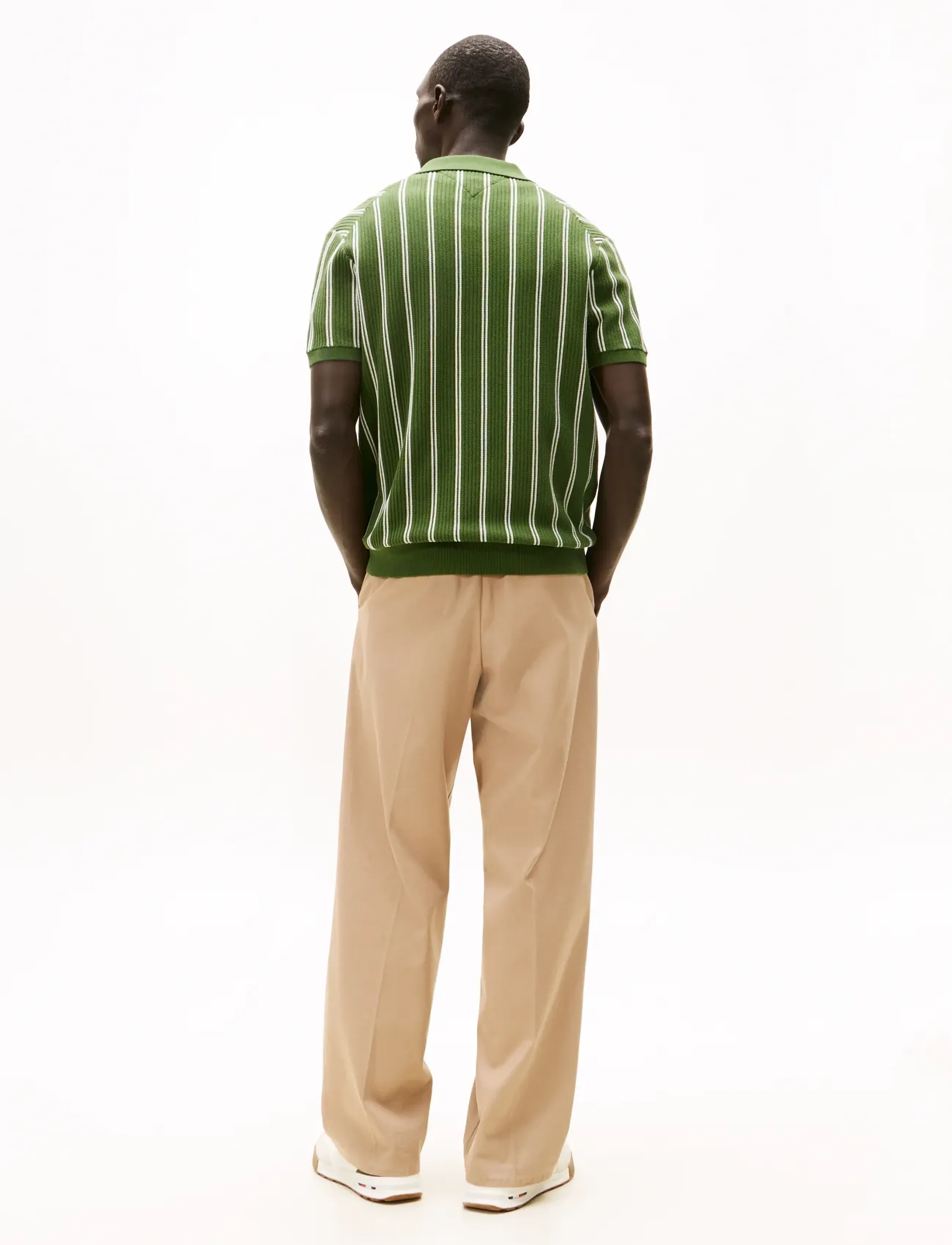 Tommy Hilfiger - KNITTED VERTICAL STRIPE SS POLO - polos en tricot - mountain pine - 3