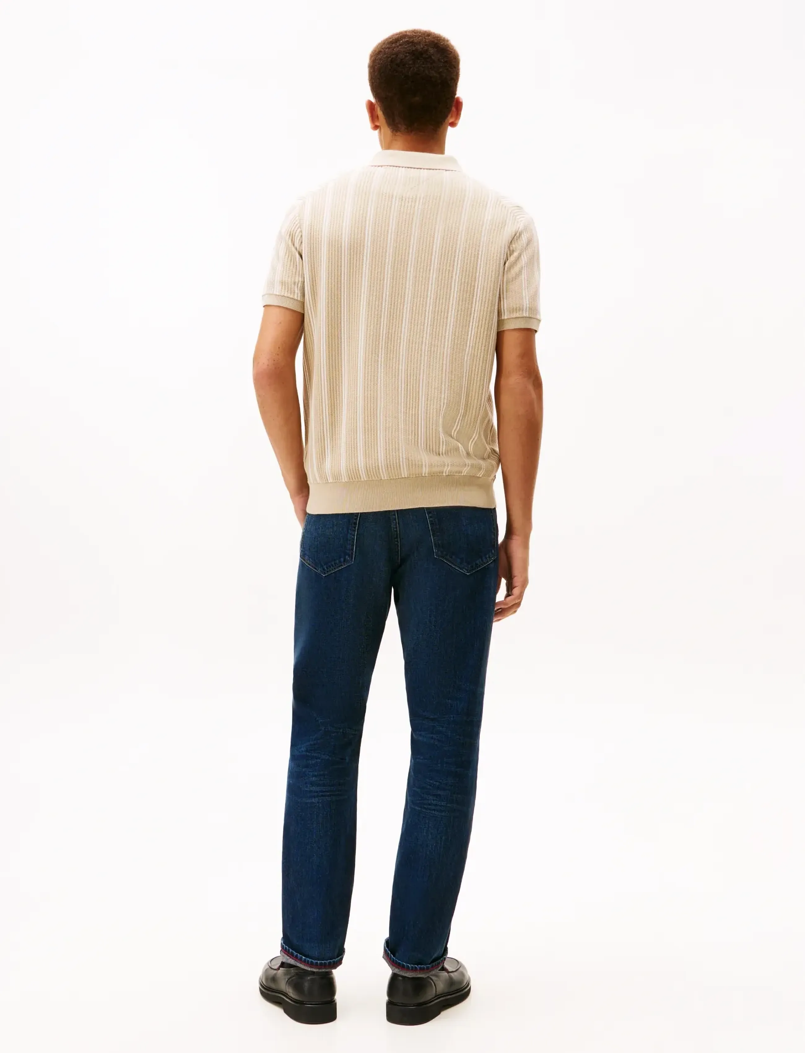 Tommy Hilfiger - KNITTED VERTICAL STRIPE SS POLO - knitted polos - sandalwood - 3