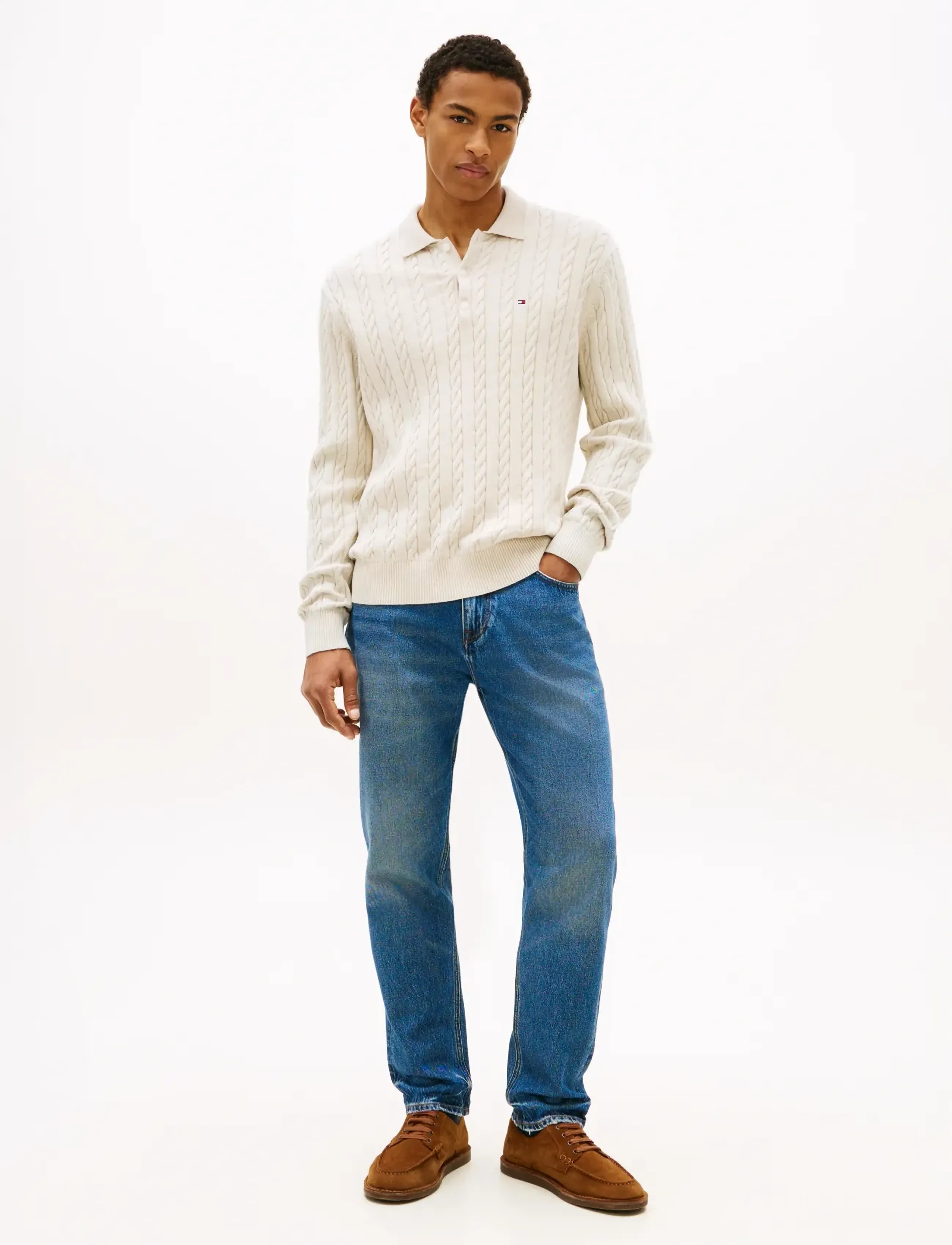 Classic Cotton Cable Ls Polo 2
