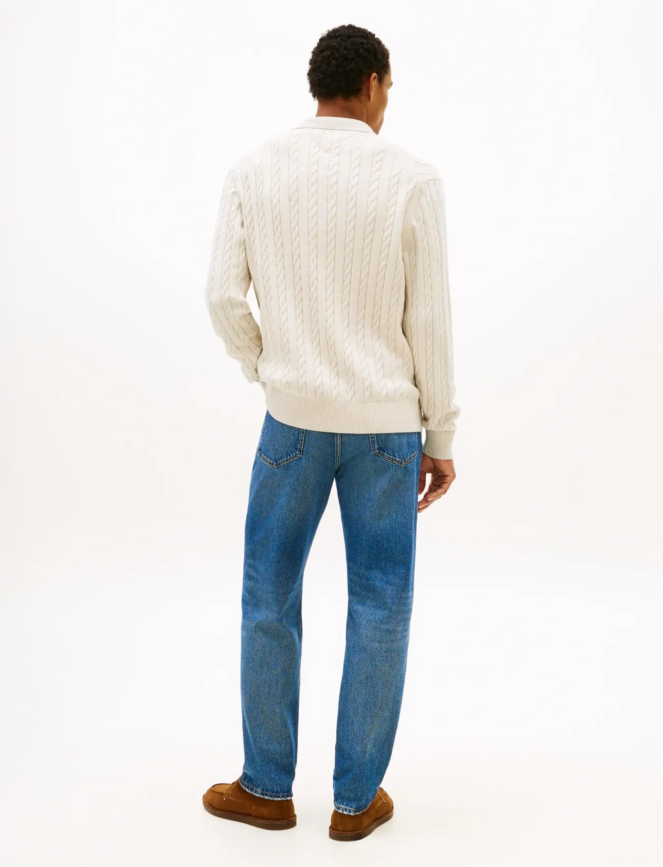 Classic Cotton Cable Ls Polo 3