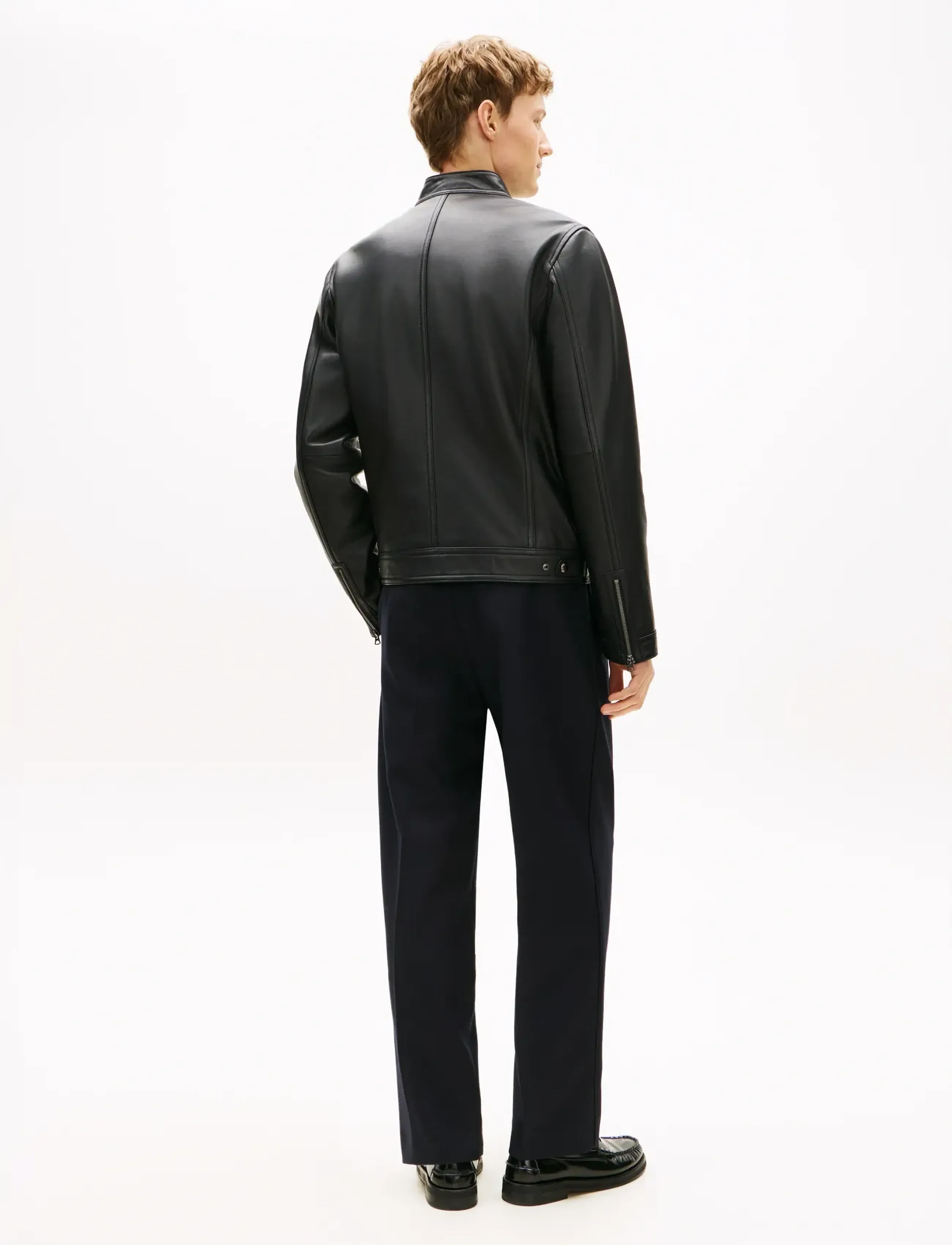 Tommy Hilfiger - LEATHER CAFÉ RACER - black - 3