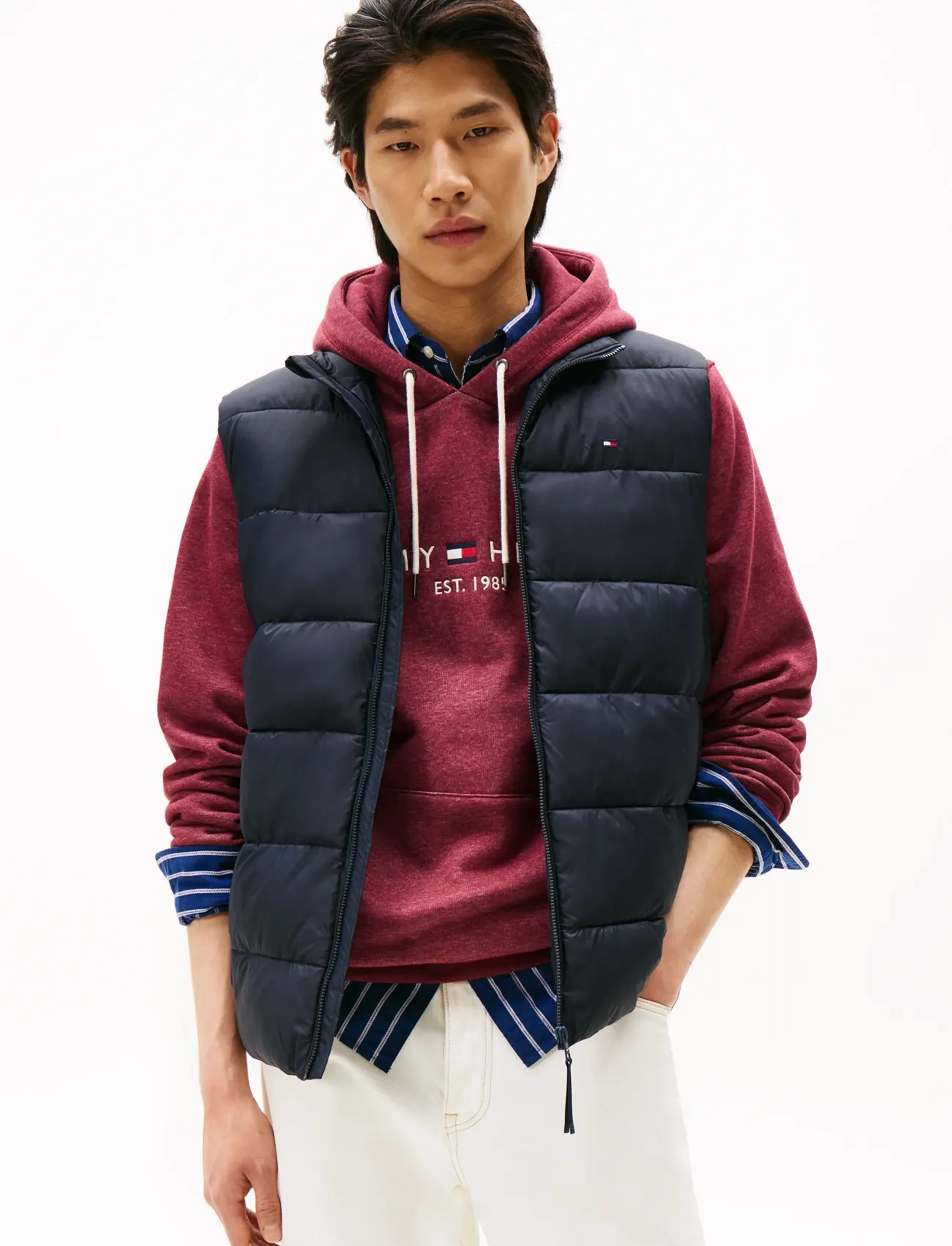 Tommy Hilfiger Mid Weight Vest, XXL, Navy, Overtøj > Veste, Herre