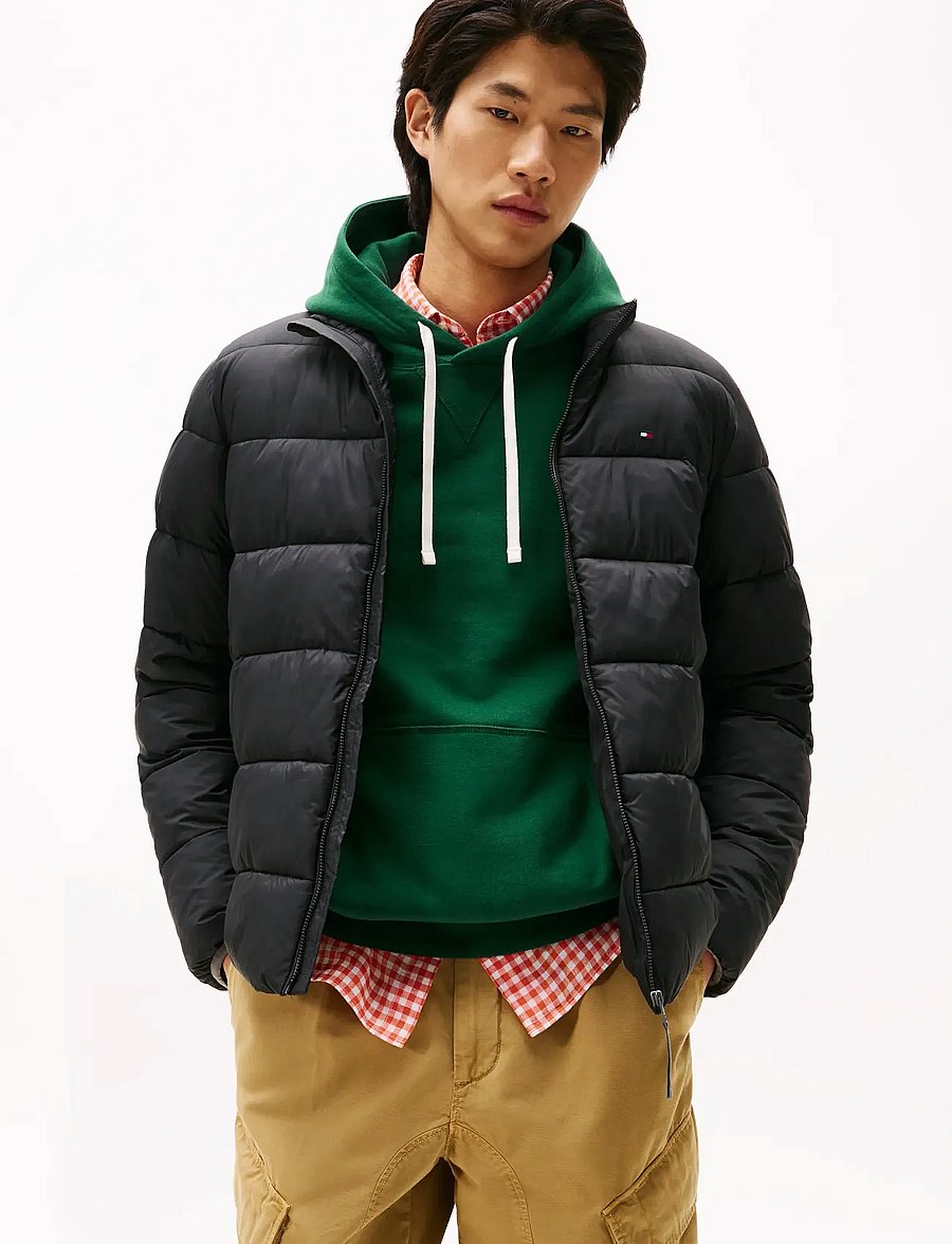 Tommy Hilfiger - MID WEIGHT STAND COLLAR JKT - daunenjacken - black - 0