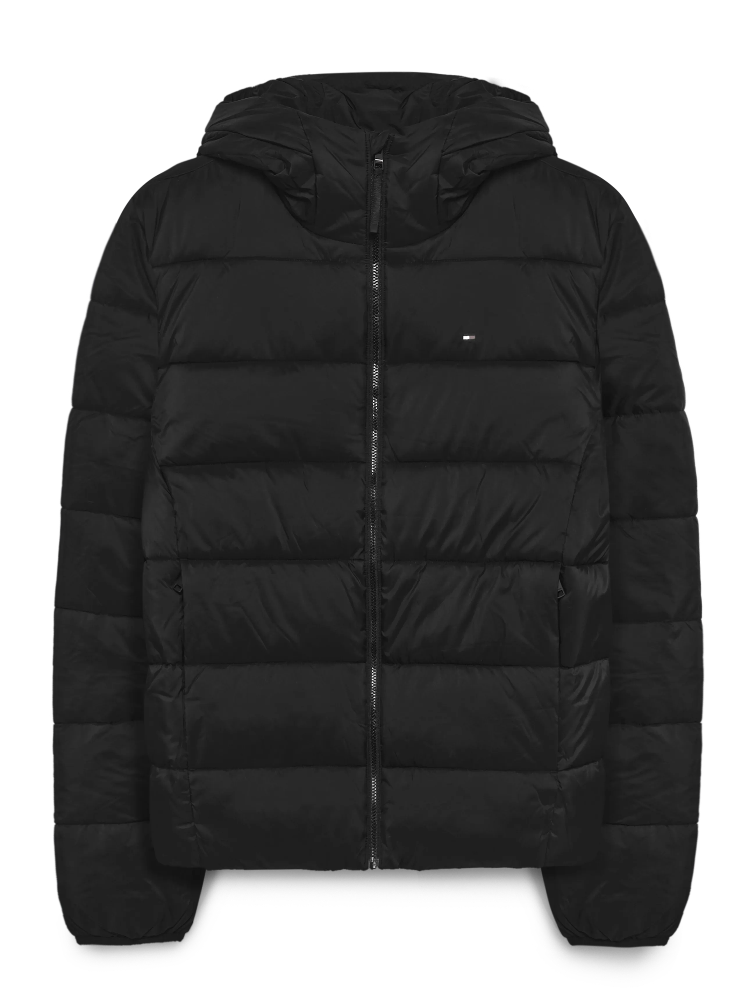 Tommy Hilfiger Mid Weight Hooded Jacket, M, Jackets, Schwarz - Padded Männerswear