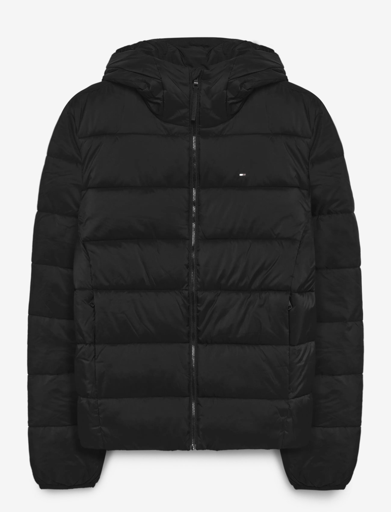 Tommy Hilfiger - MID WEIGHT HOODED JACKET - fodrade jackor - black - 1