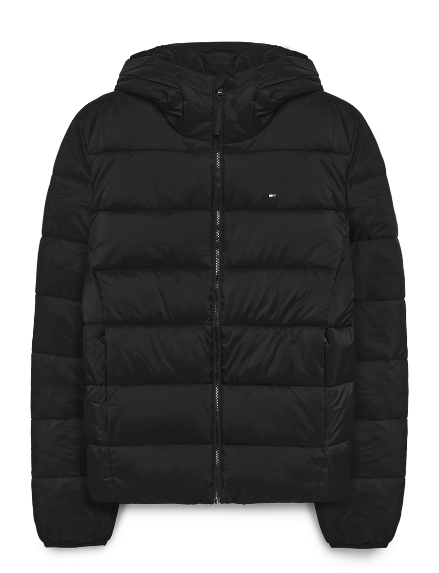 Tommy Hilfiger - MID WEIGHT HOODED JACKET - voodriga jakid - black - 1