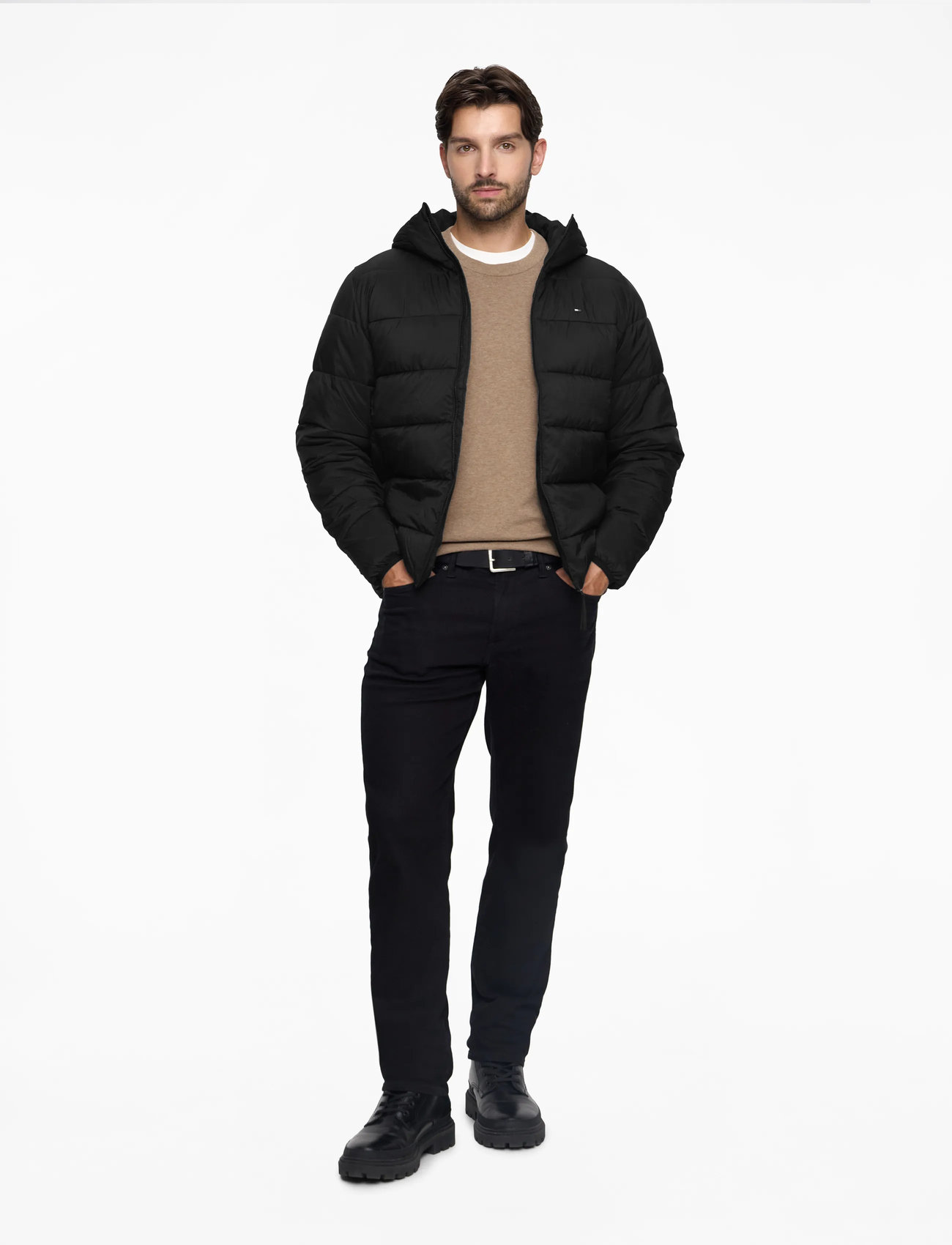 Tommy Hilfiger - MID WEIGHT HOODED JACKET - fodrade jackor - black - 2