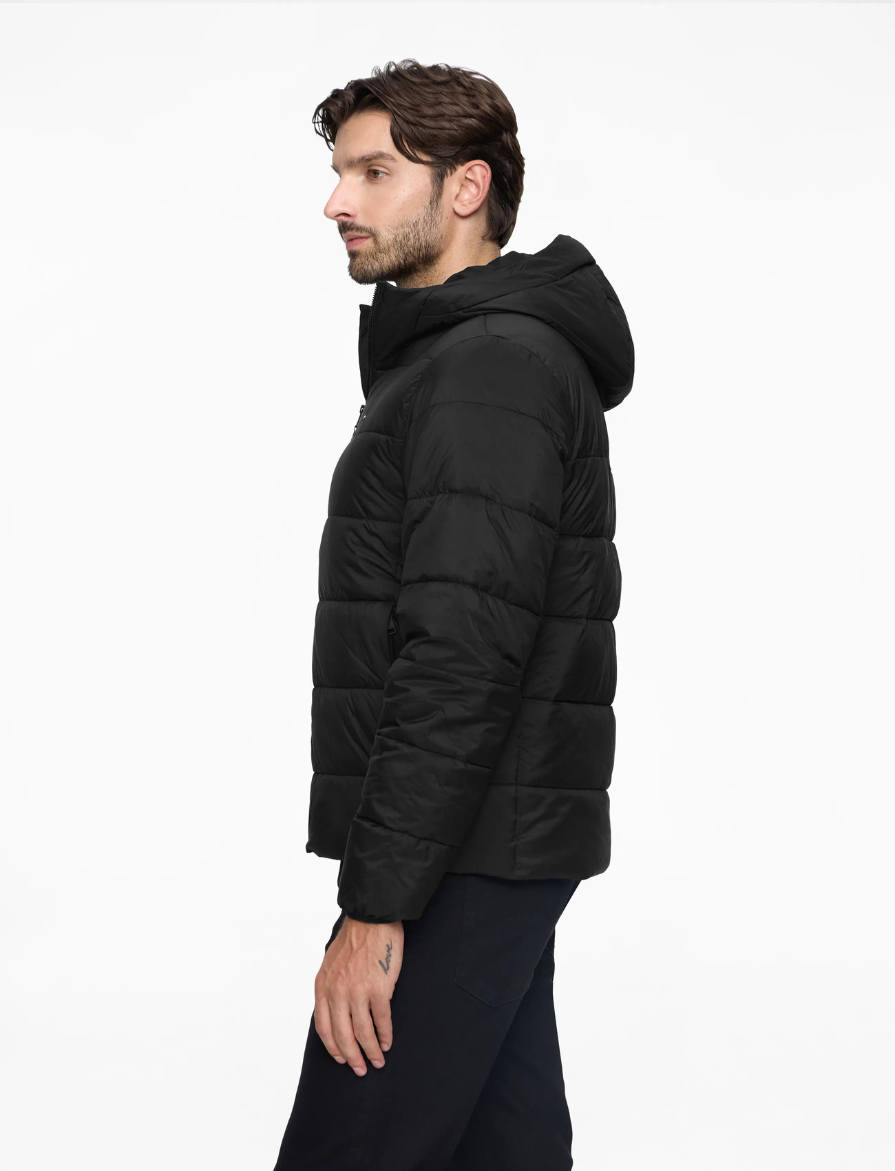 Tommy Hilfiger - MID WEIGHT HOODED JACKET - fodrade jackor - black - 3