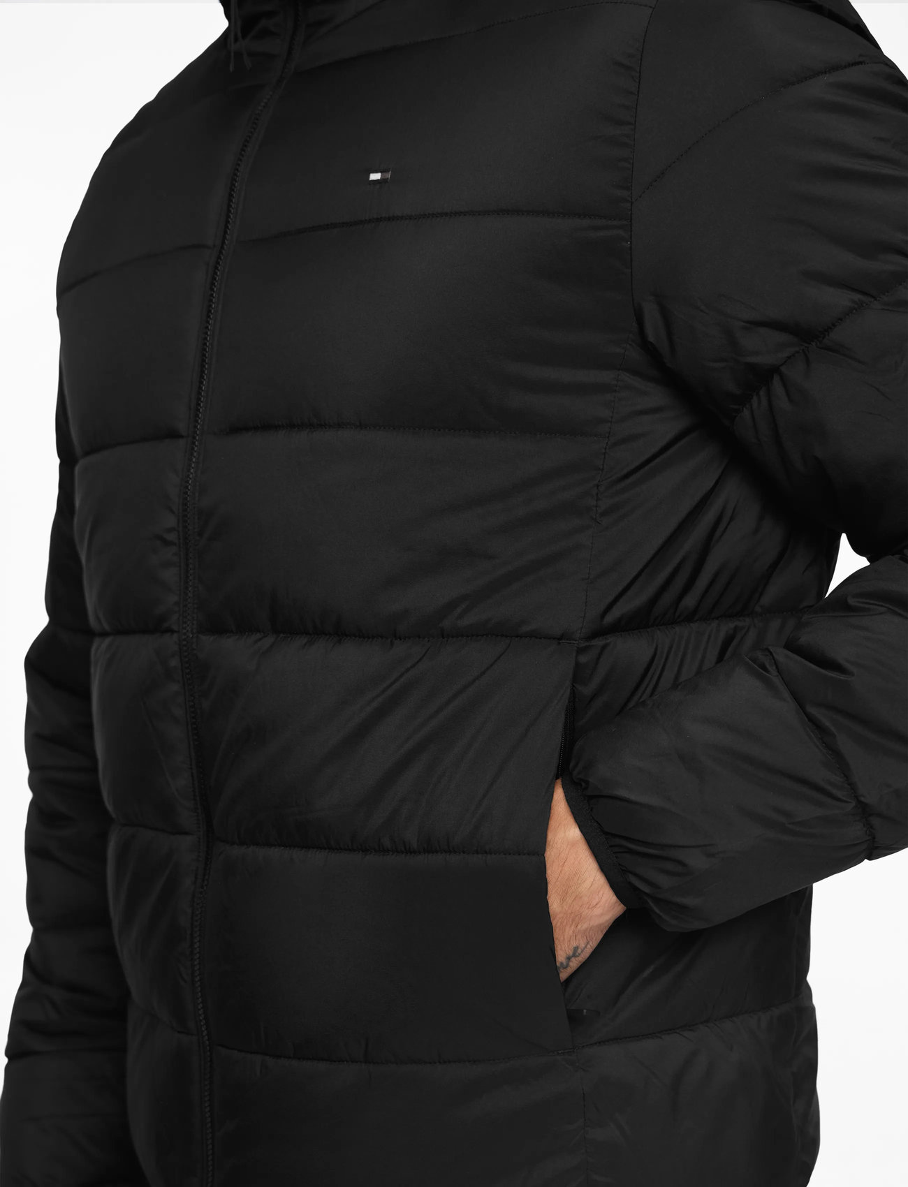 Tommy Hilfiger - MID WEIGHT HOODED JACKET - fodrade jackor - black - 5