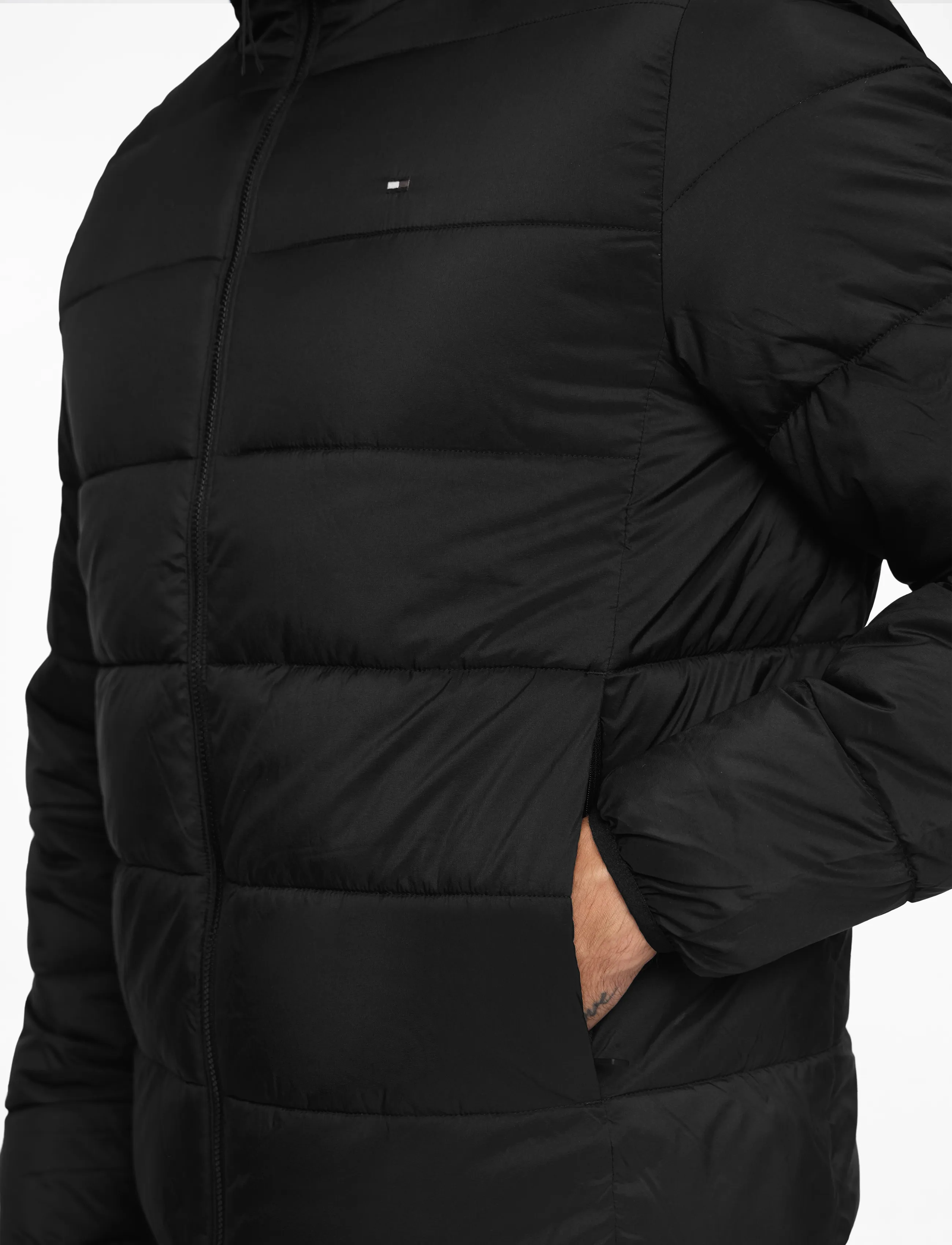 Tommy Hilfiger - MID WEIGHT HOODED JACKET - kurtki zimowe - black - 5
