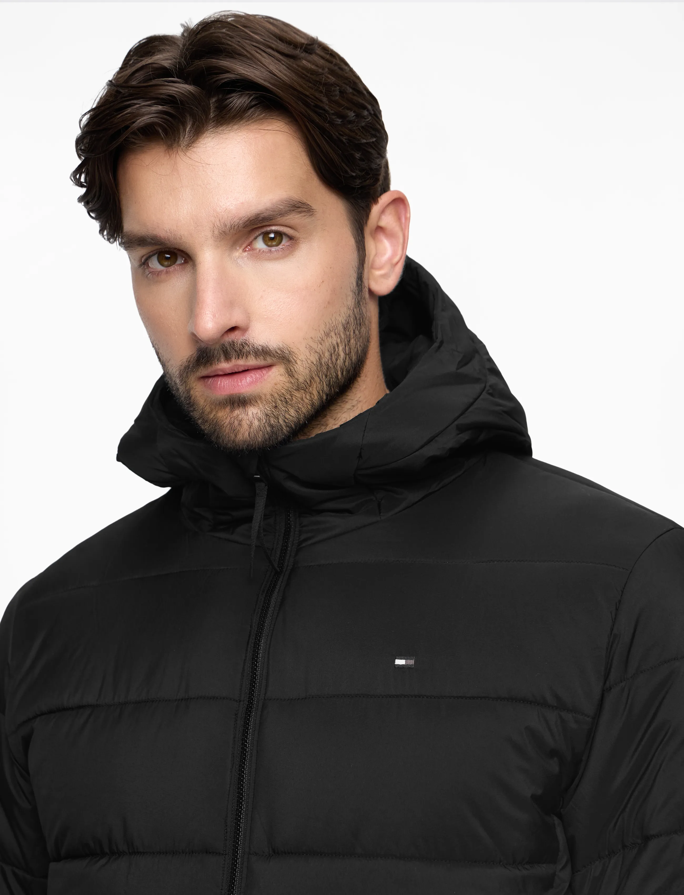 TOMMY HILFIGER Mid Weight Hooded Jacket dunjackor herr – bild 8