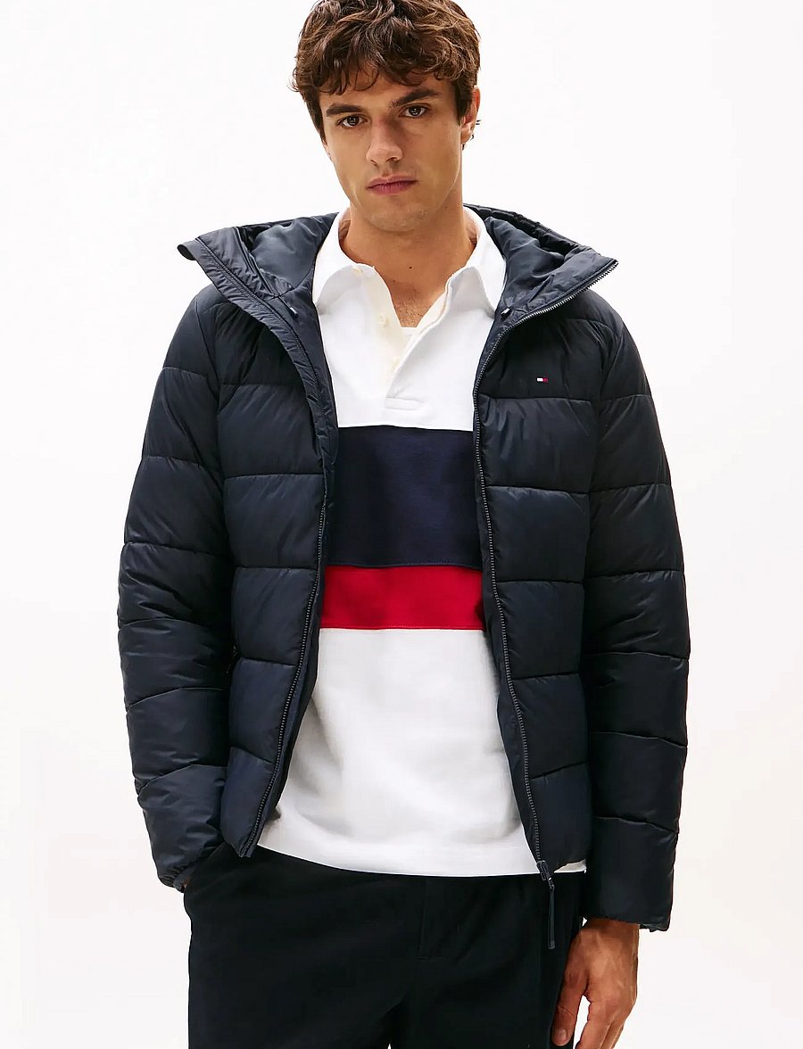 Tommy Hilfiger - MID WEIGHT HOODED JACKET - voodriga jakid - desert sky - 0