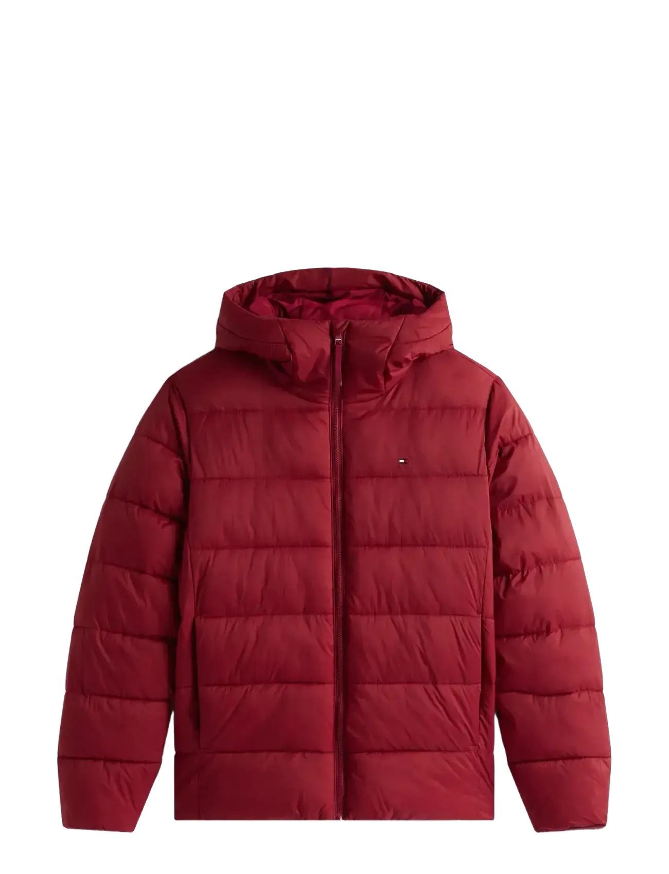 Tommy Hilfiger MID WEIGHT HOODED JACKET - Tommy Hilfiger - REGATTA RED / red