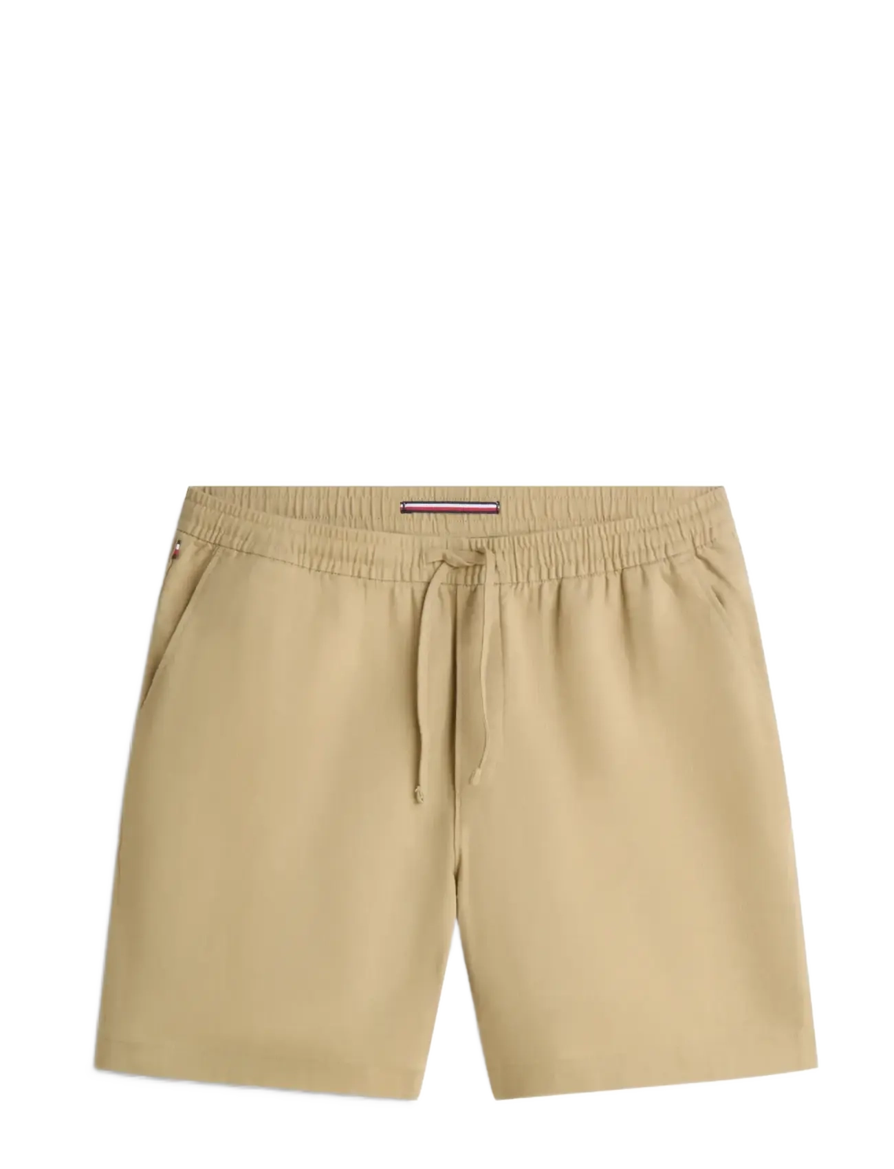 Tommy Hilfiger MERCER 7 PULL ON LINEN SHORT - Clothing - SANDALWOOD / beige