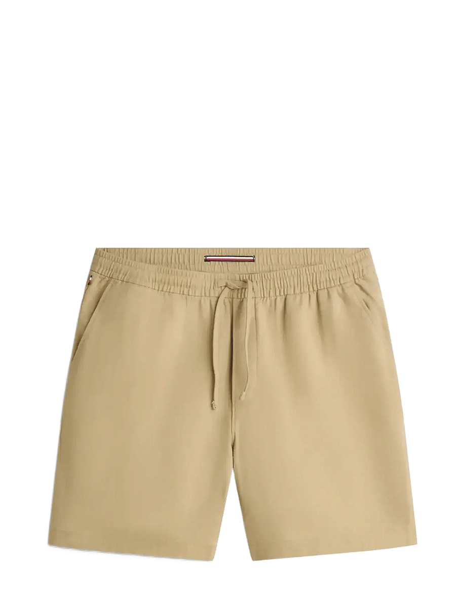 Tommy Hilfiger - MERCER 7 PULL ON LINEN SHORT - szorty lniane - sandalwood - 1